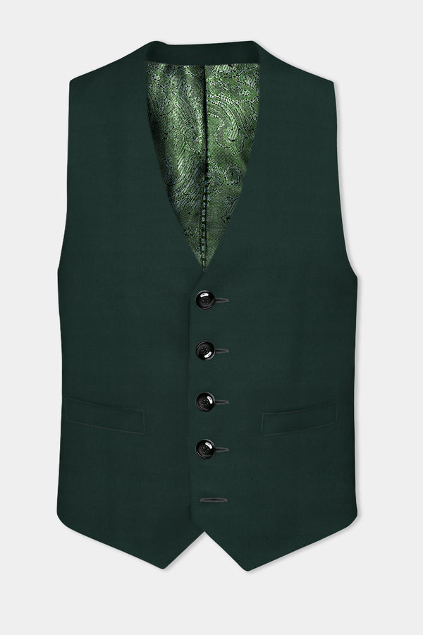 Celtic Green Wool Rich Waistcoat