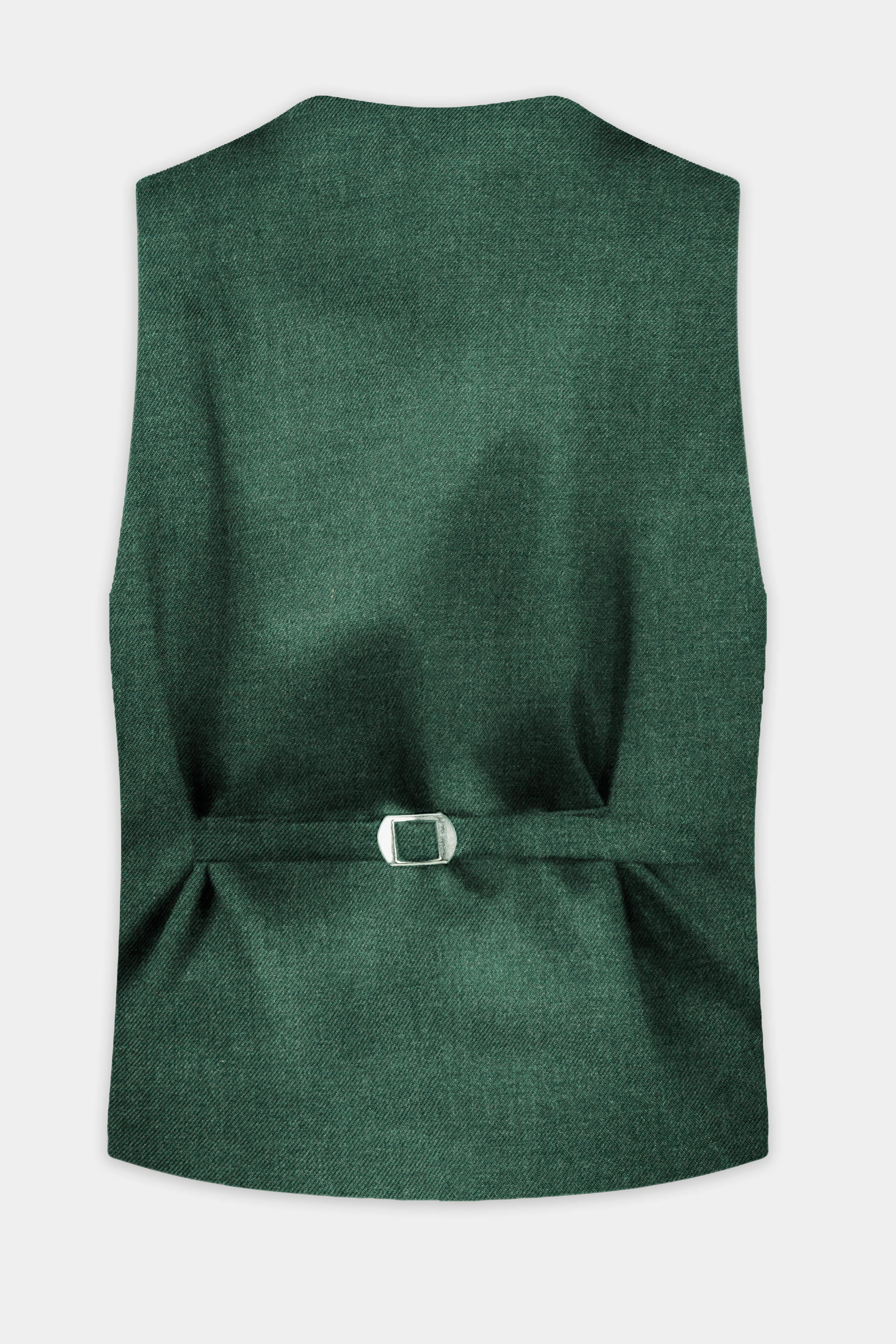 Plantation Green Textured Tweed Waistcoat