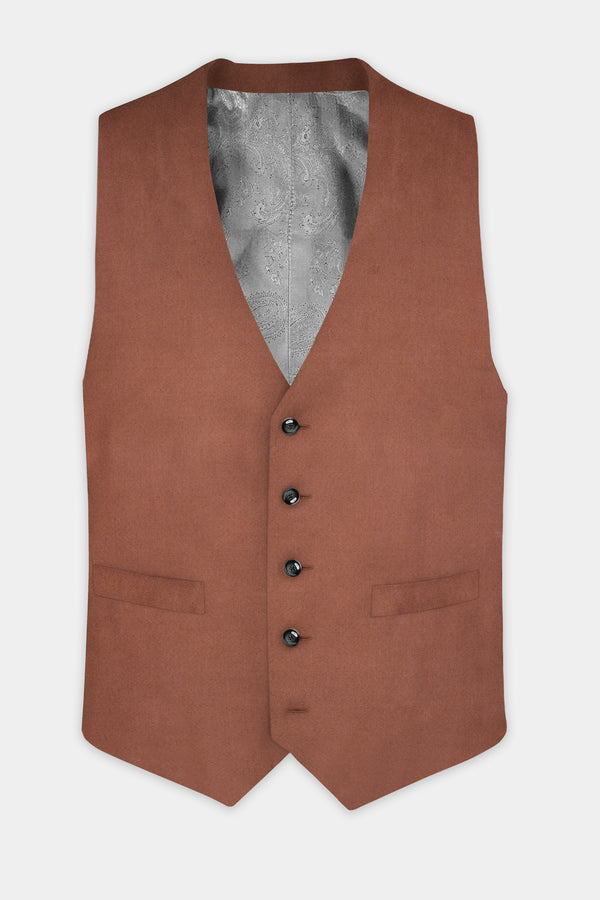 Palliser Brown Wool Rich Waistcoat