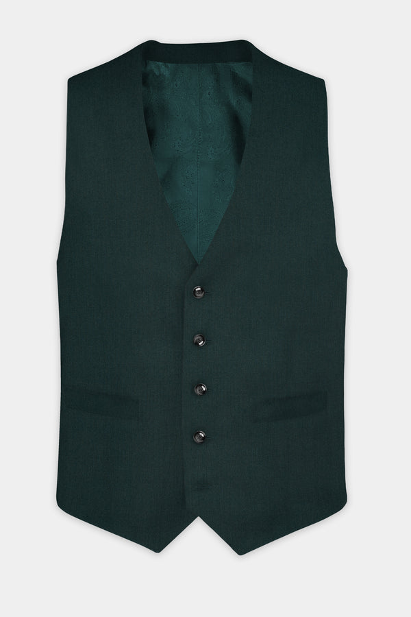 Timber Green Wool Rich Waistcoat
