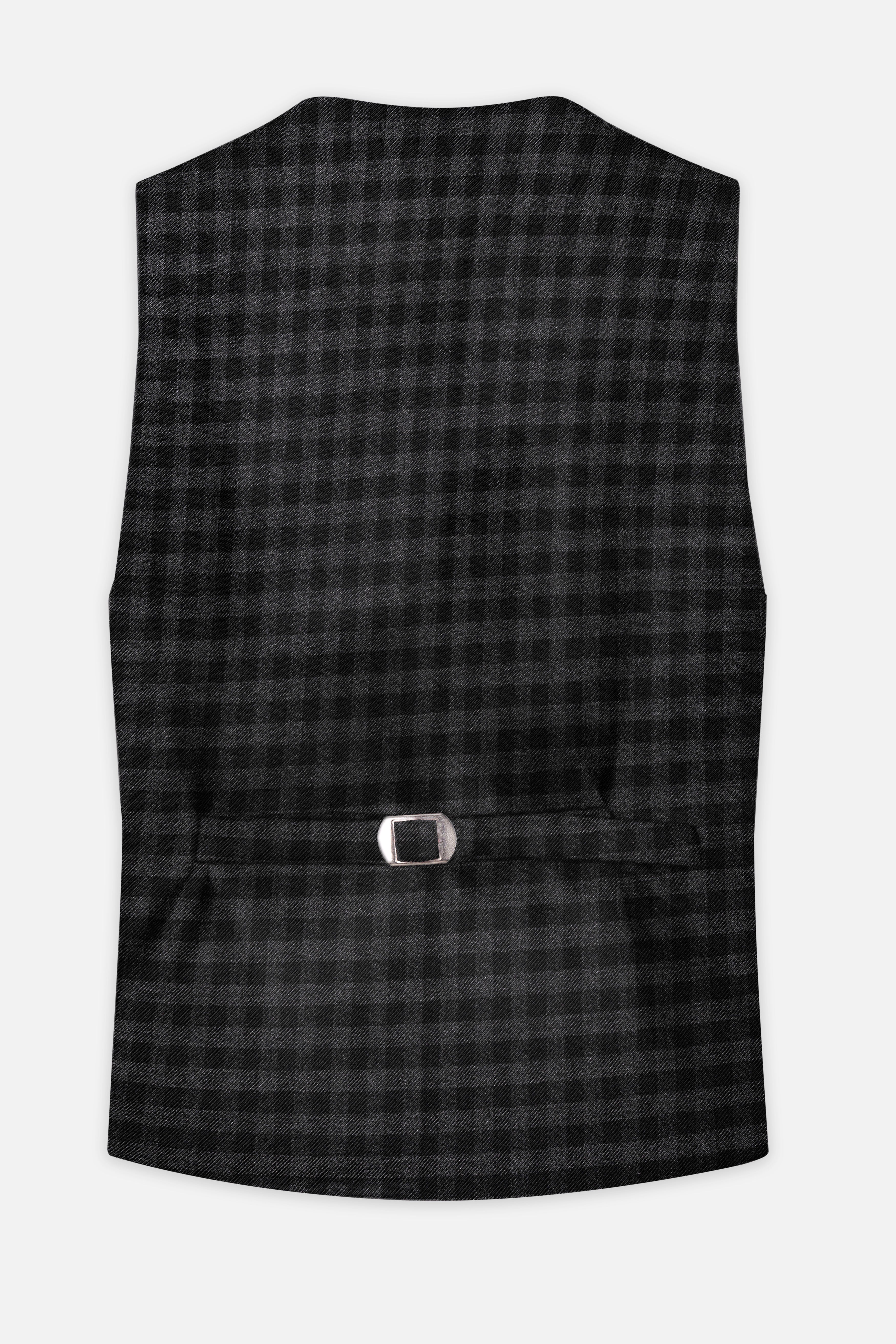 Piano Gray Plaid Tweed Waistcoat