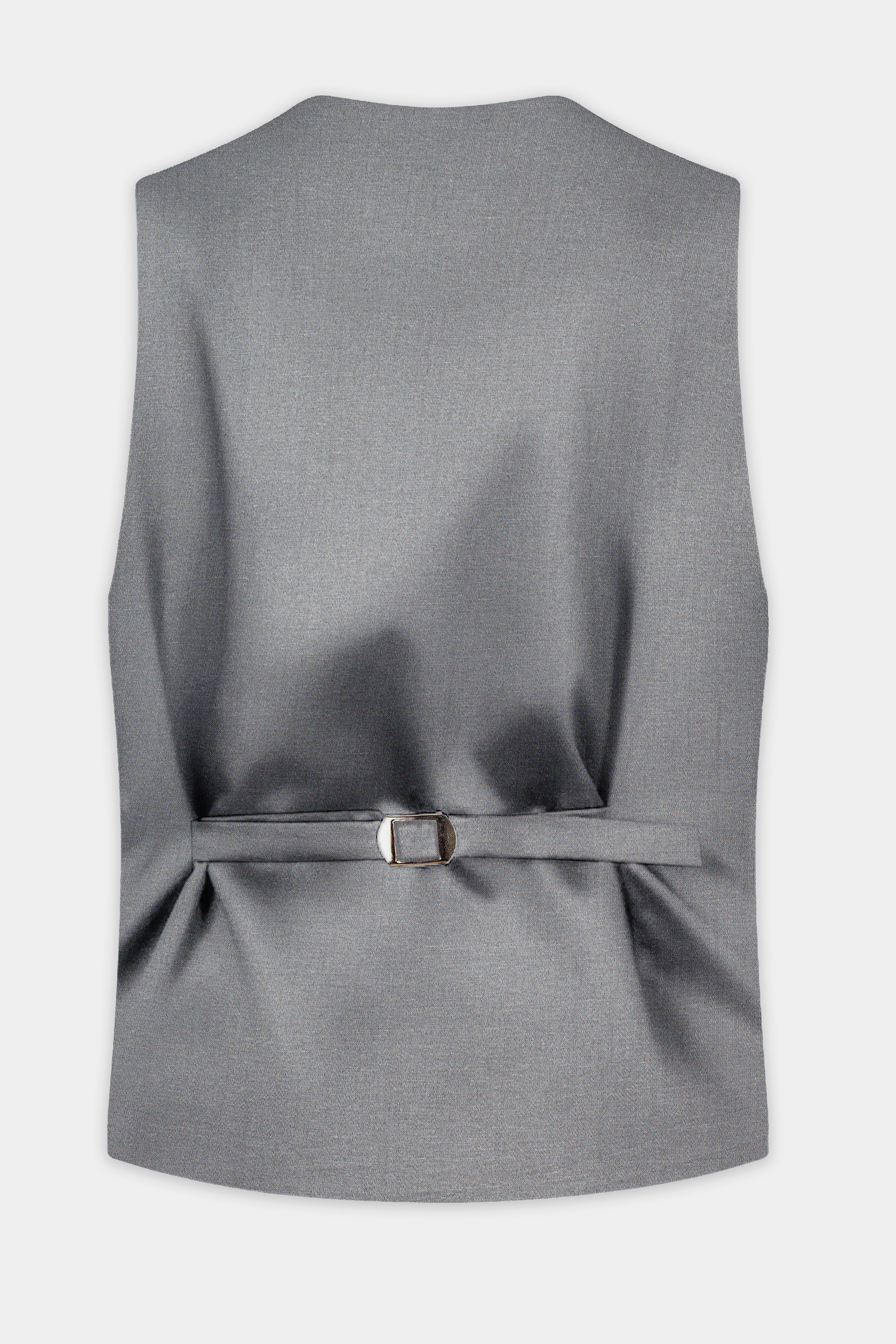 Venus Gray Solid Cotton Waistcoat