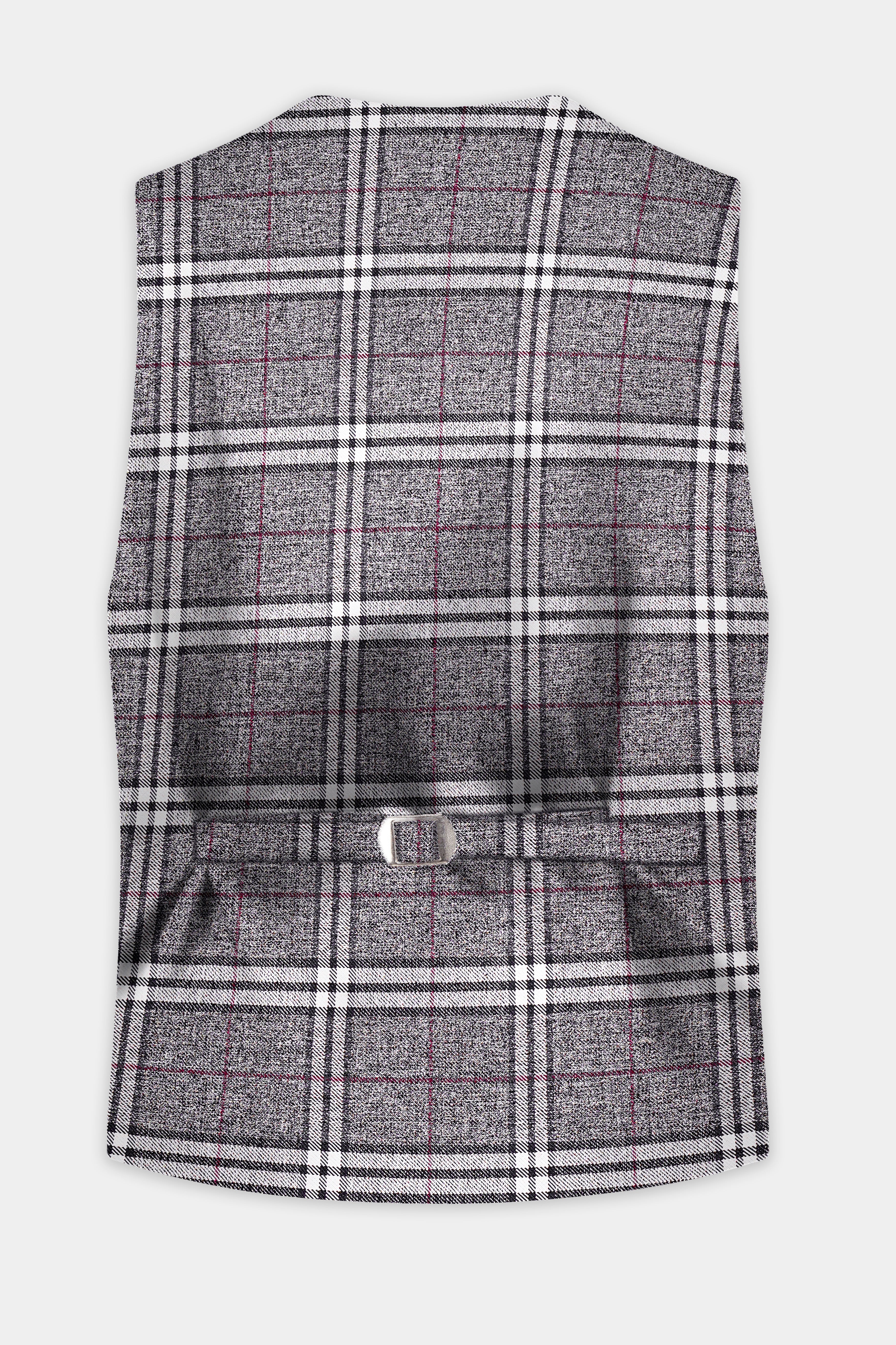 Granite Gray Plaid Wool Rich Waistcoat