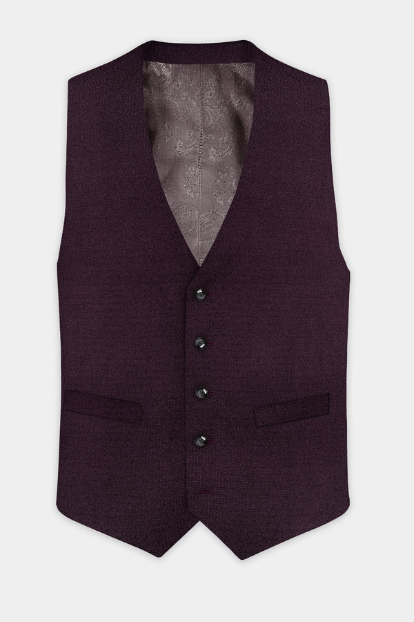 Tamarind Wine Textured Waistcoat