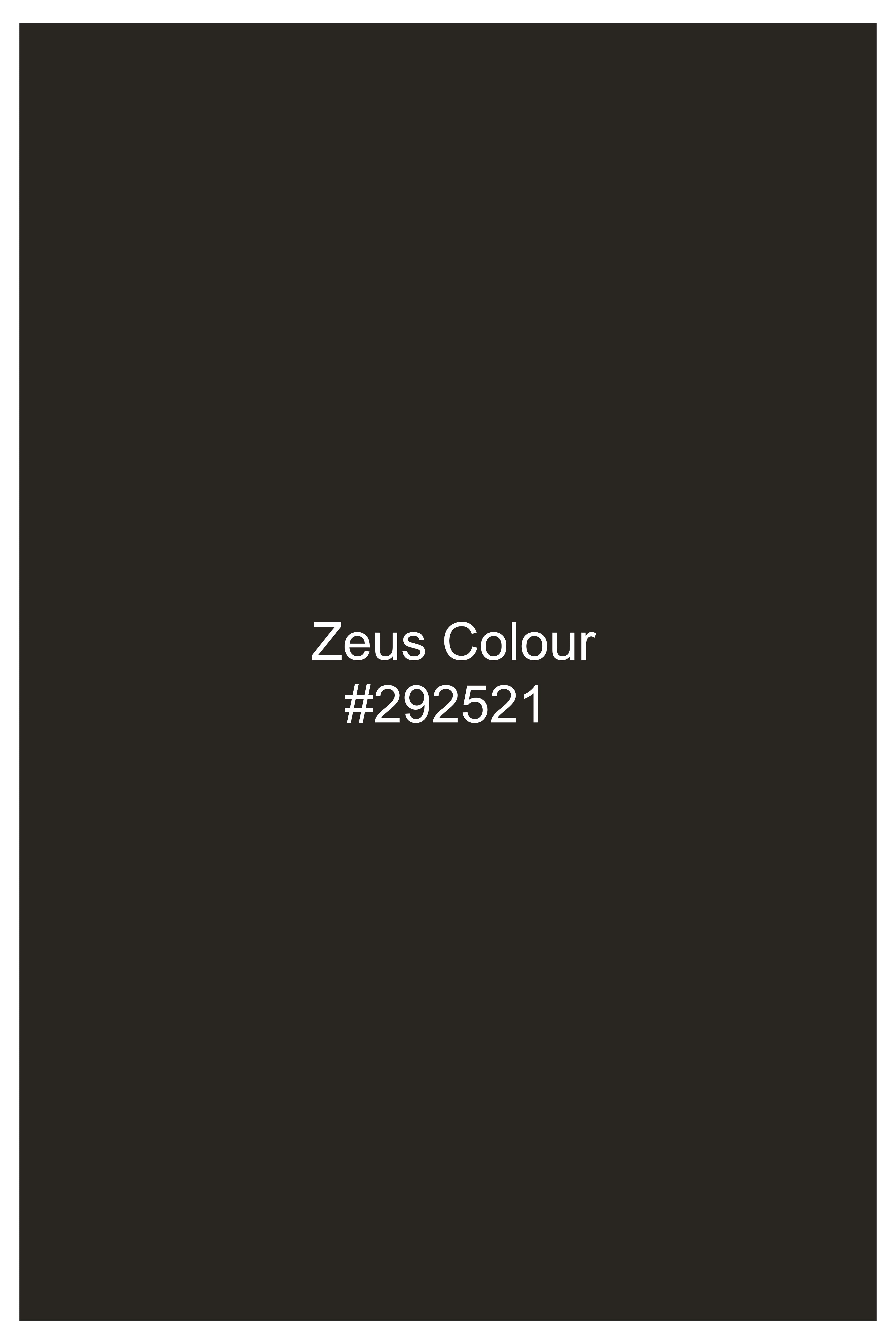 Zeus Brown Solid Wool Rich Waistcoat