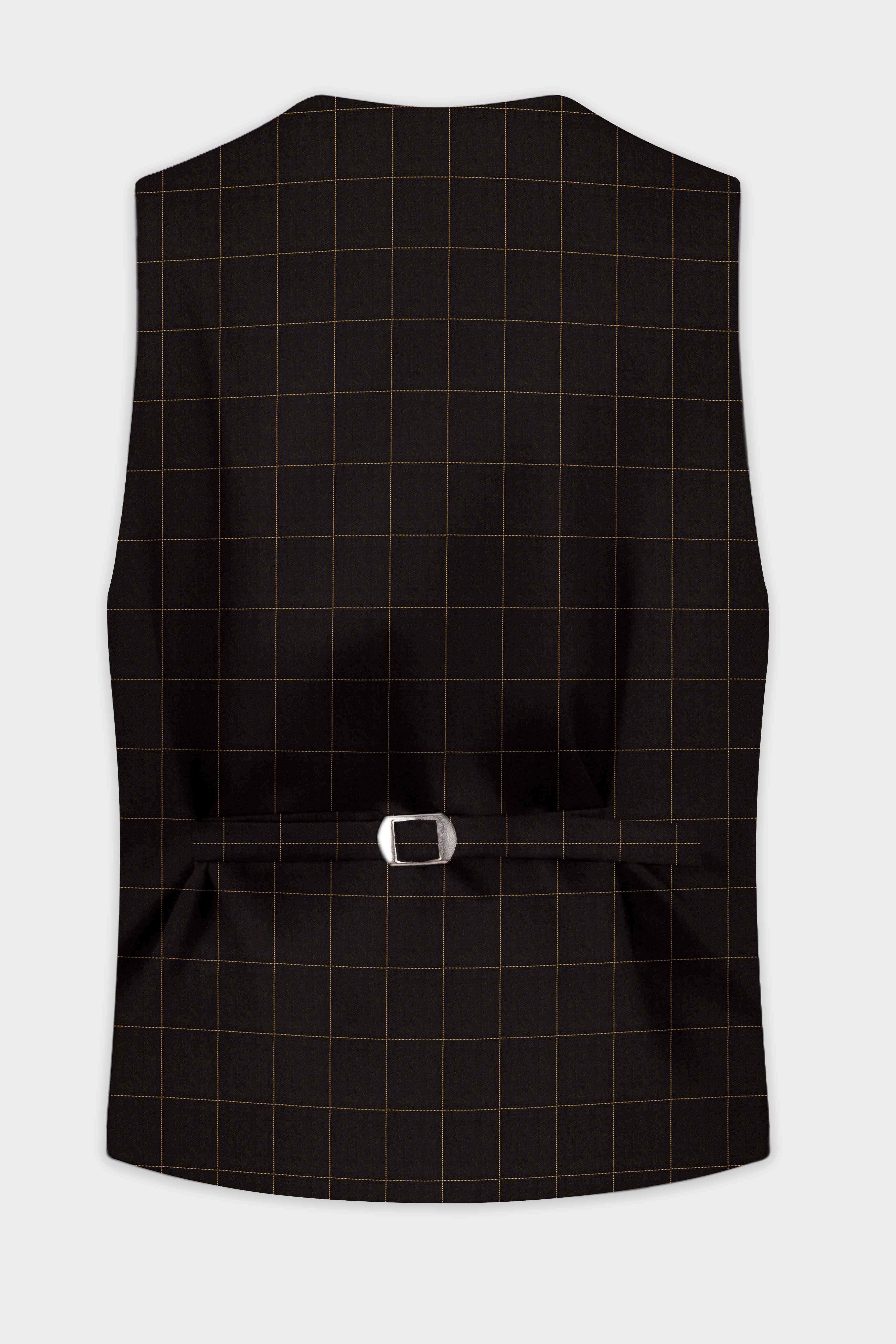 Eclipse Brown Windowpane Wool Rich Waistcoat