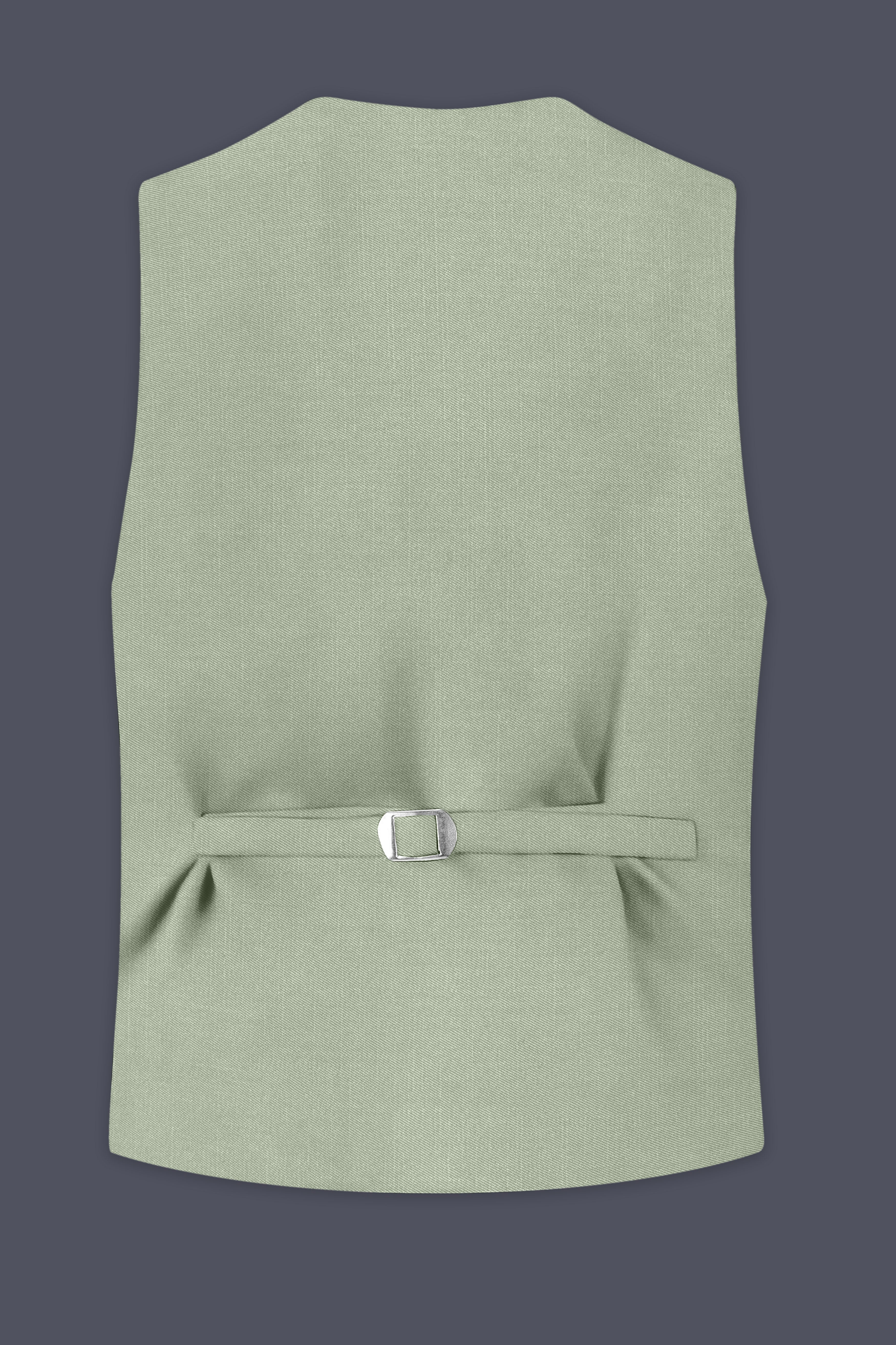 Spanish Green Solid Wool Rich Slight Stretch Waistcoat