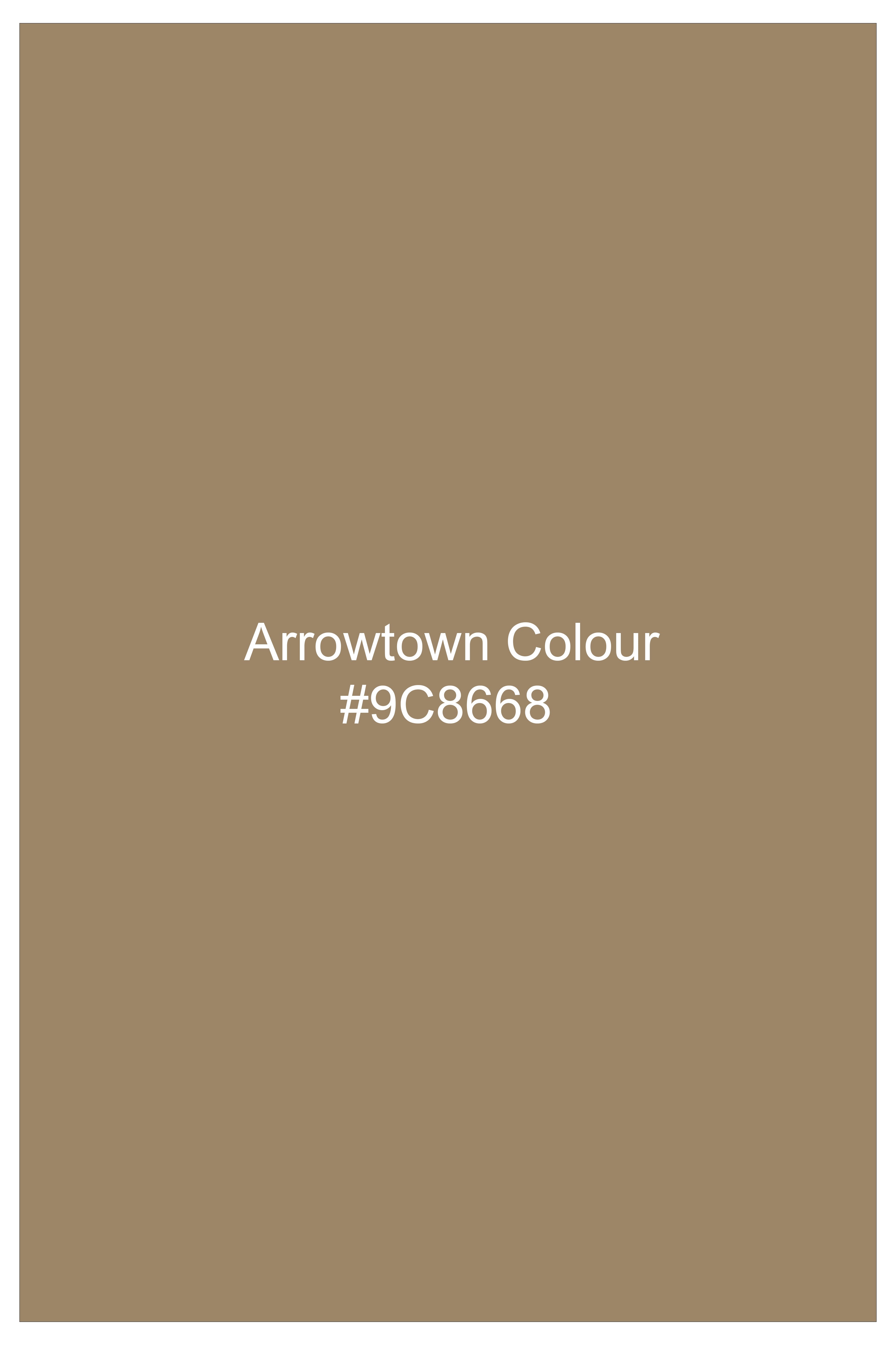 Walnut Luxe-Arrowtown Brown Solid Cotton Waistcoat