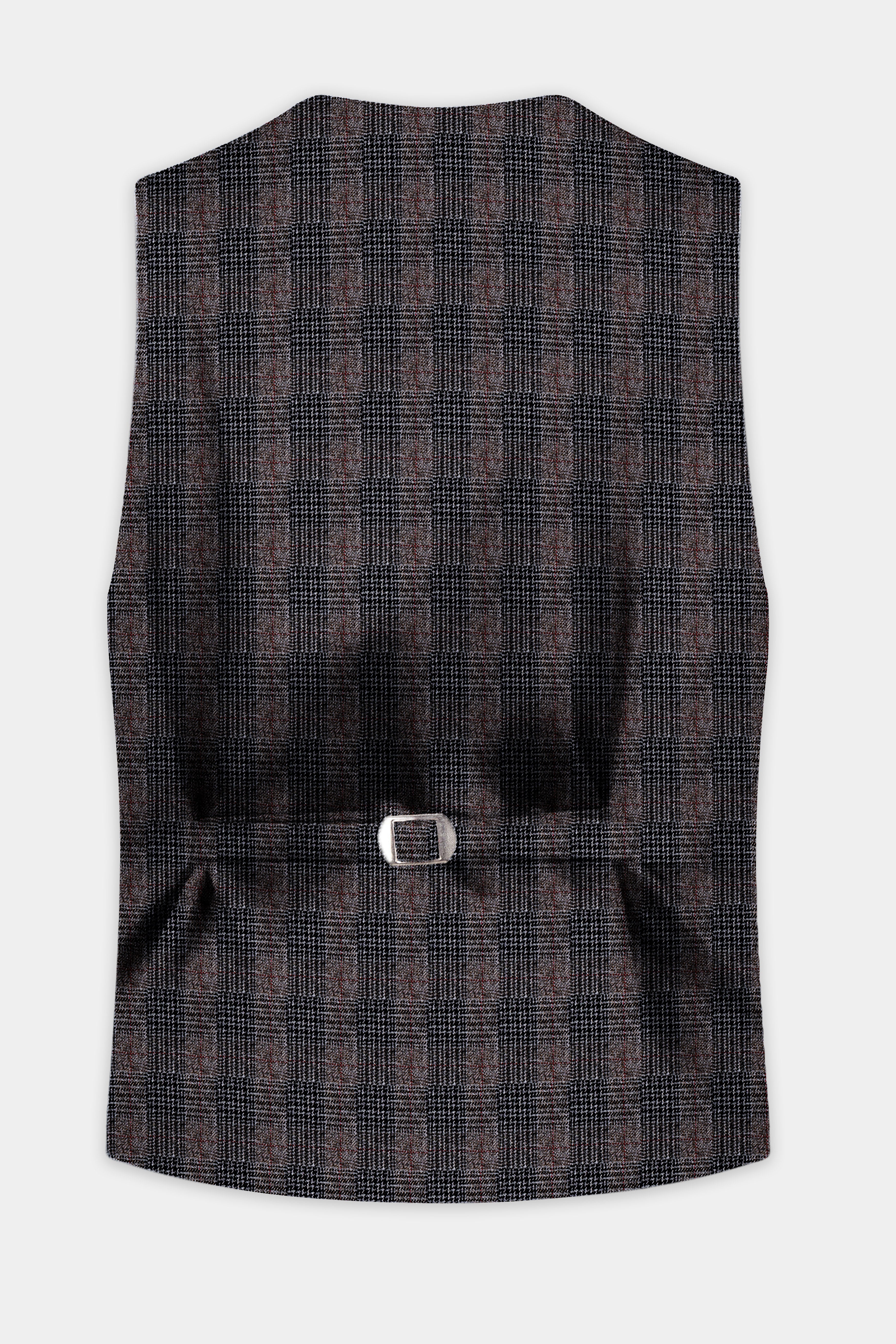 Rustic-Matterhorn Brown Plaid Tweed Waistcoat