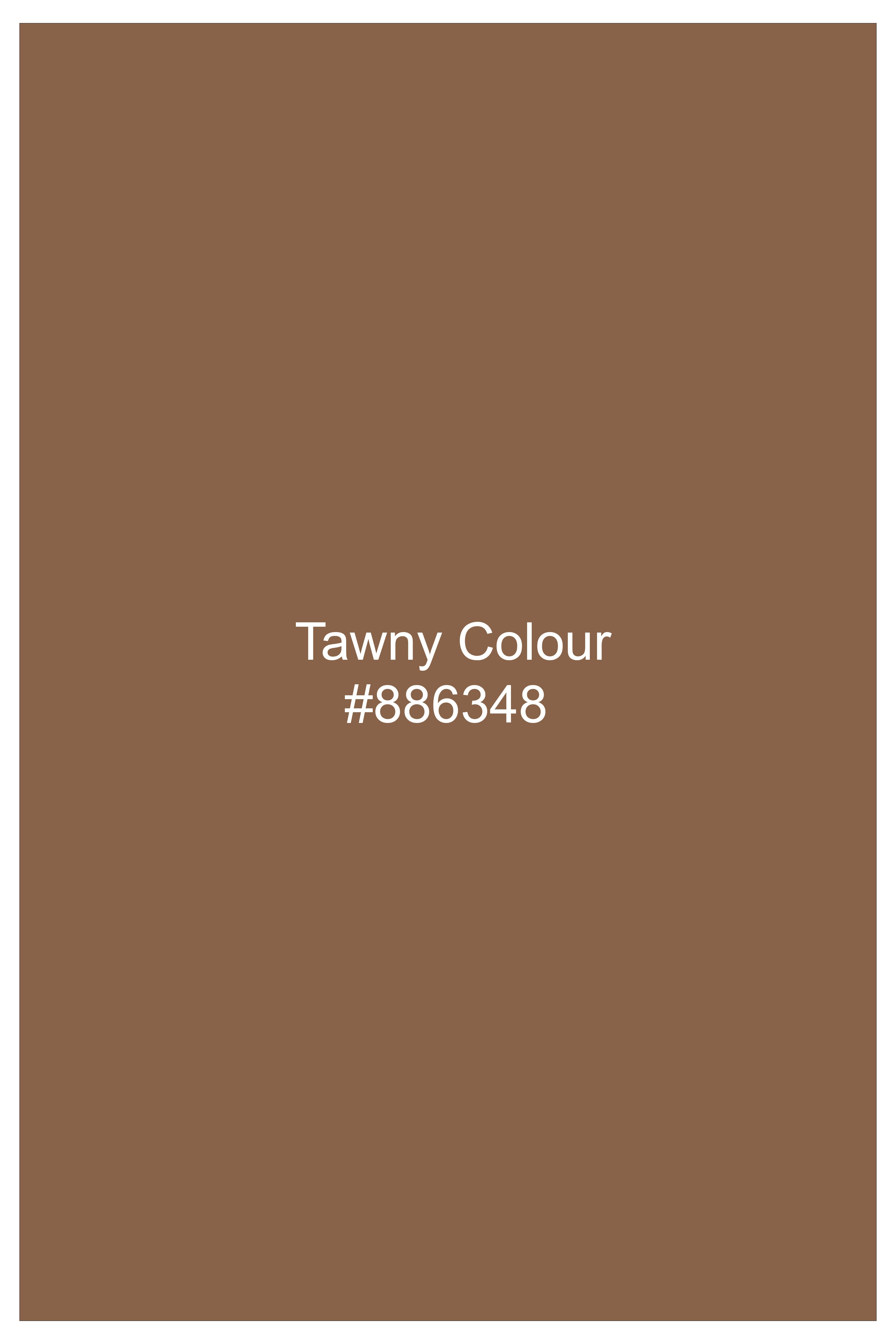 Bronze-Tawny Brown Solid Wool Rich Slight Stretch Waistcoat