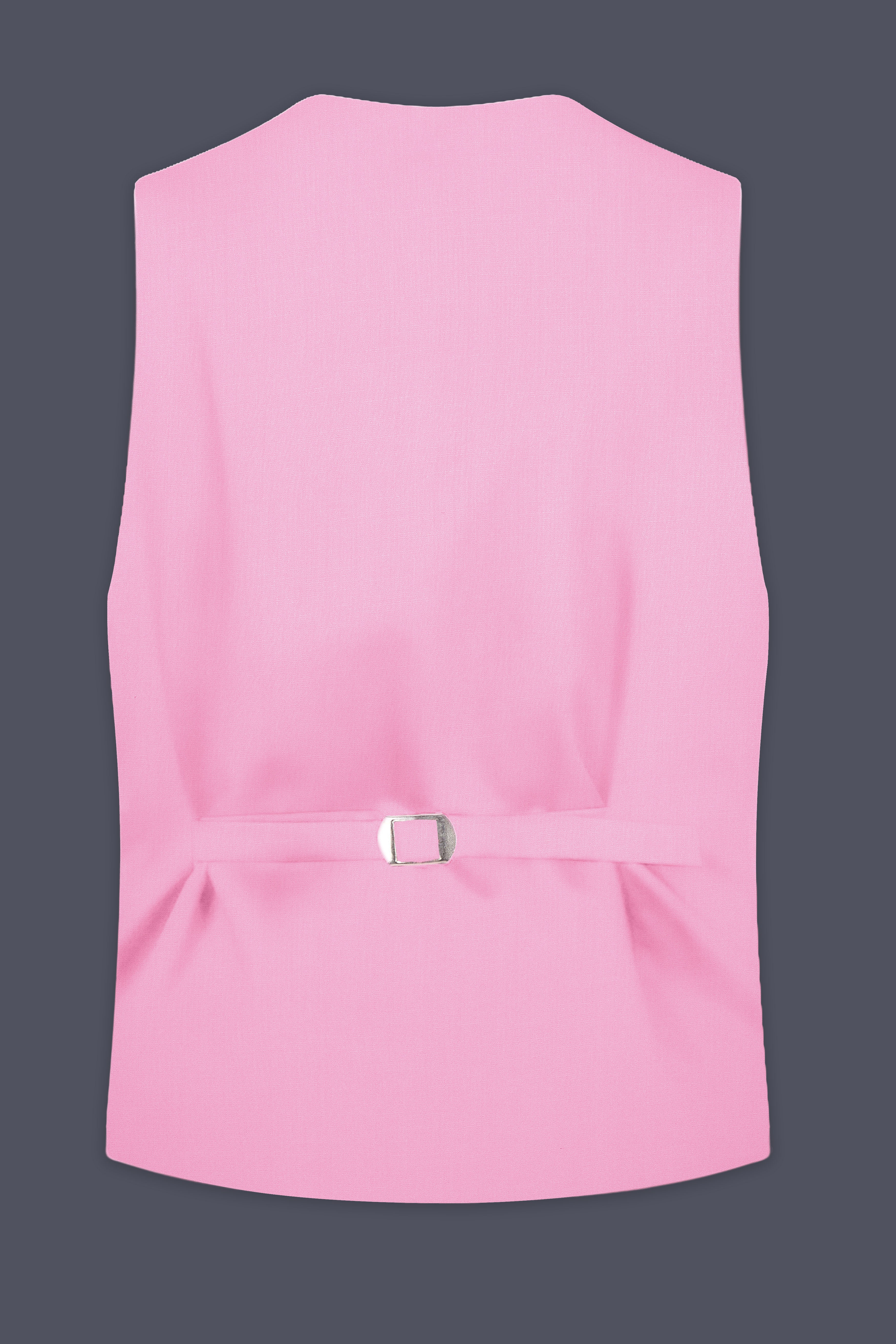Rosé Reverie-Pestel Pink Solid Wool Rich Stretchable Waistcoat