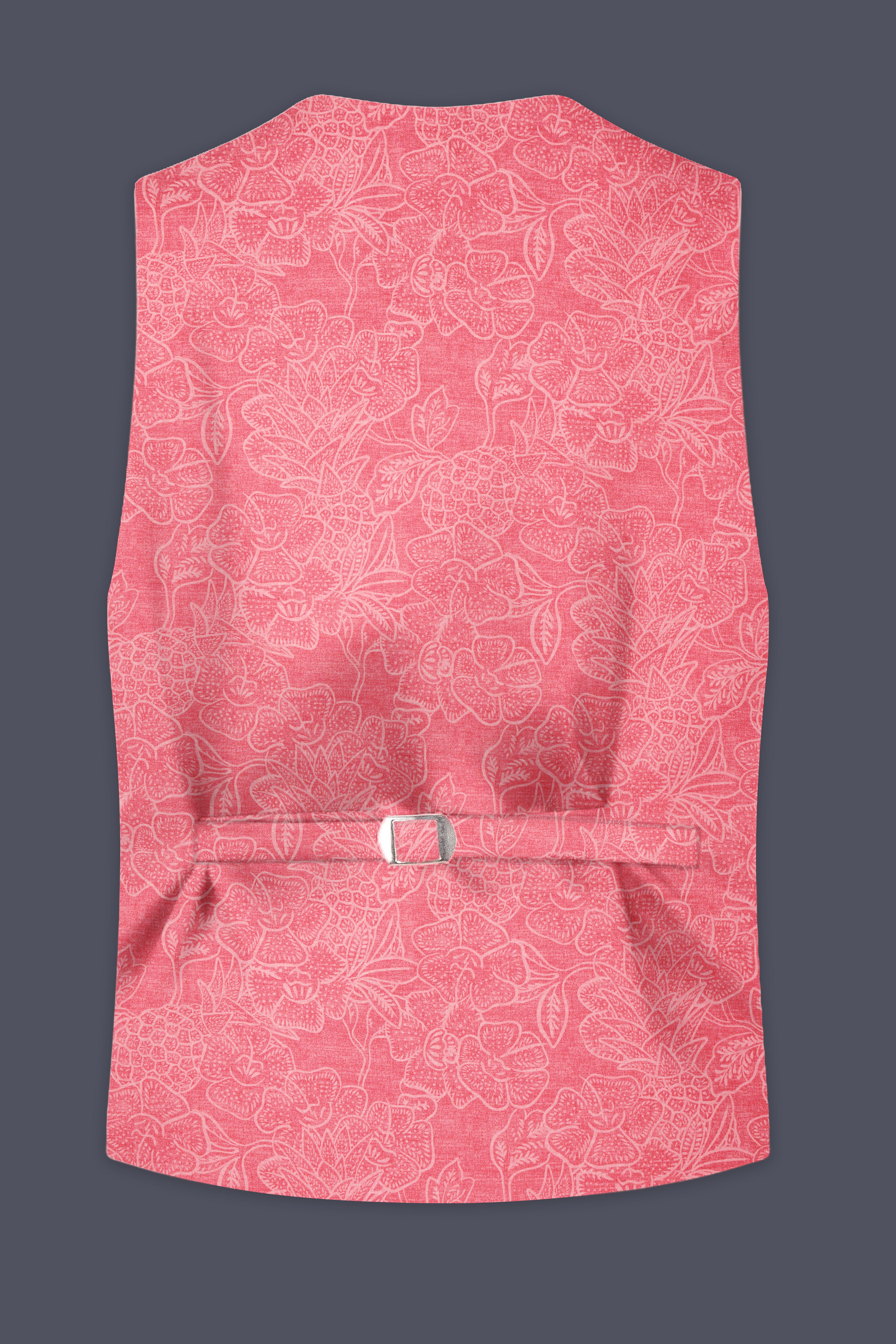 Springtide-Geraldine Pink Floral Printed Cotton Waistcoat