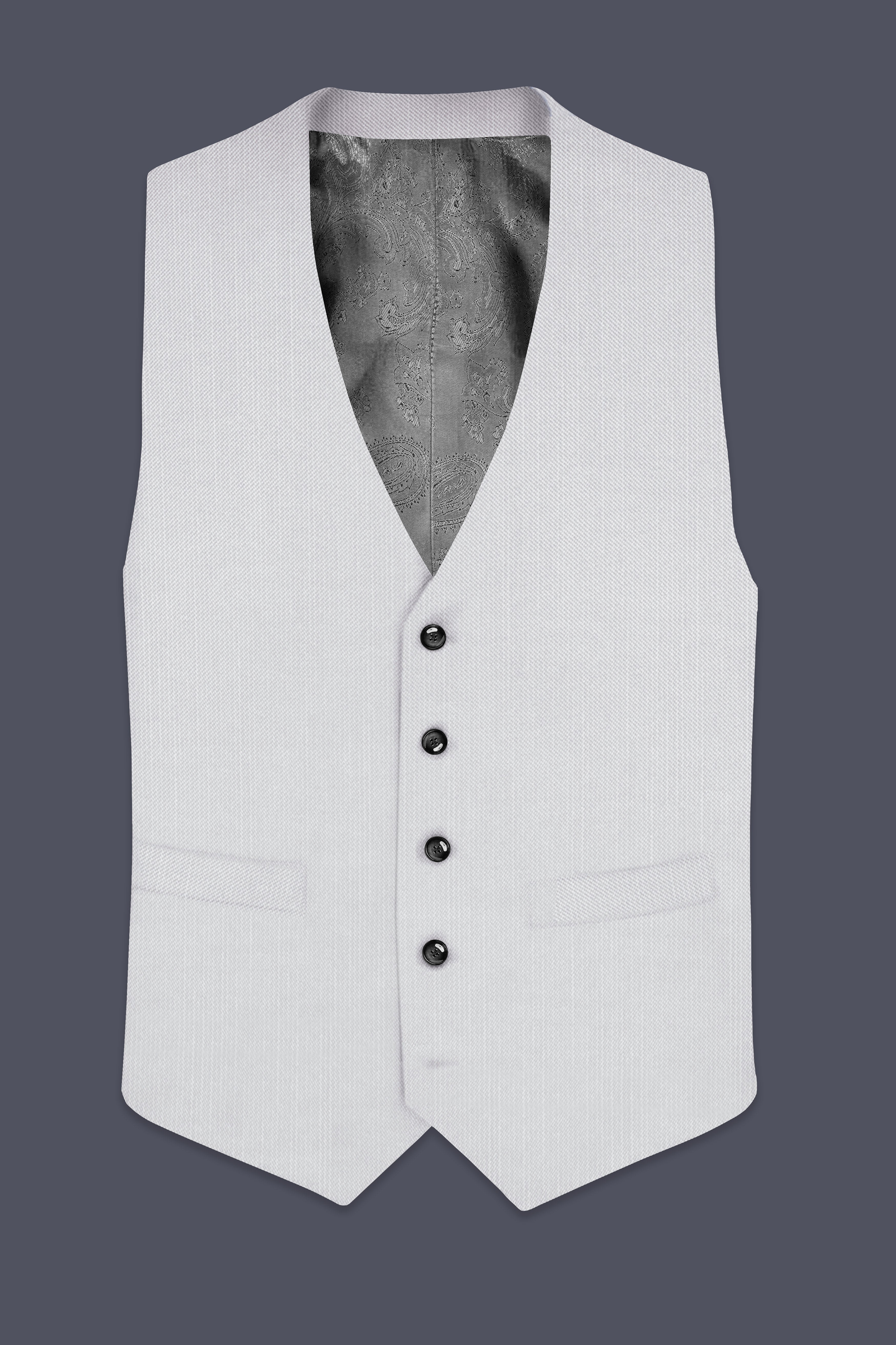 Granite-Alto Gray Solid Wool Rich Waistcoat