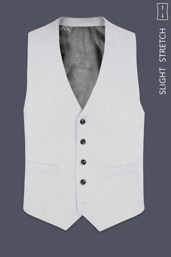 Granite-Alto Gray Solid Wool Rich Slight Stretch Waistcoat
