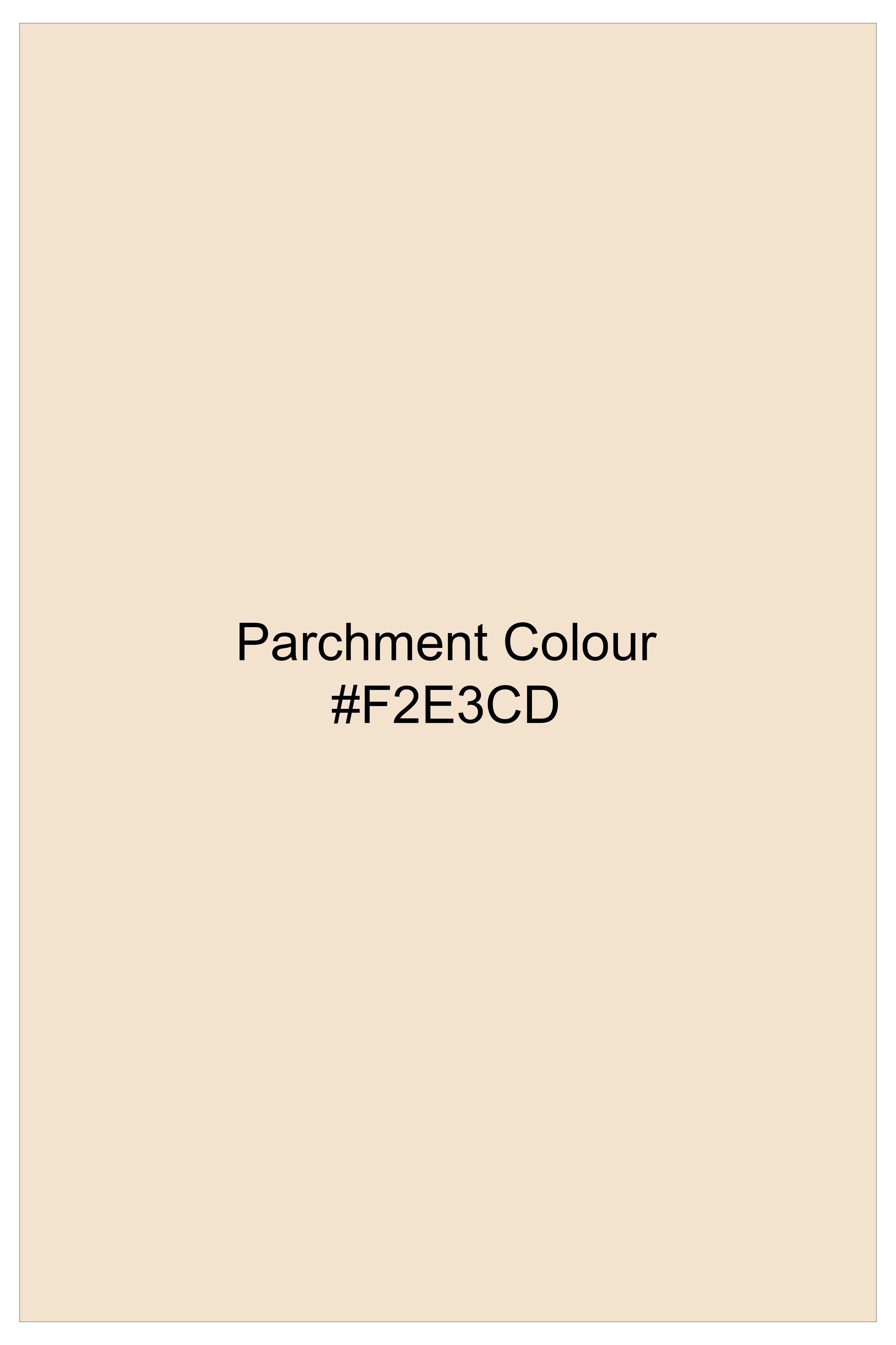 Biscotti-Parchment Cream Solid Wool Rich Stretchable Waistcoat