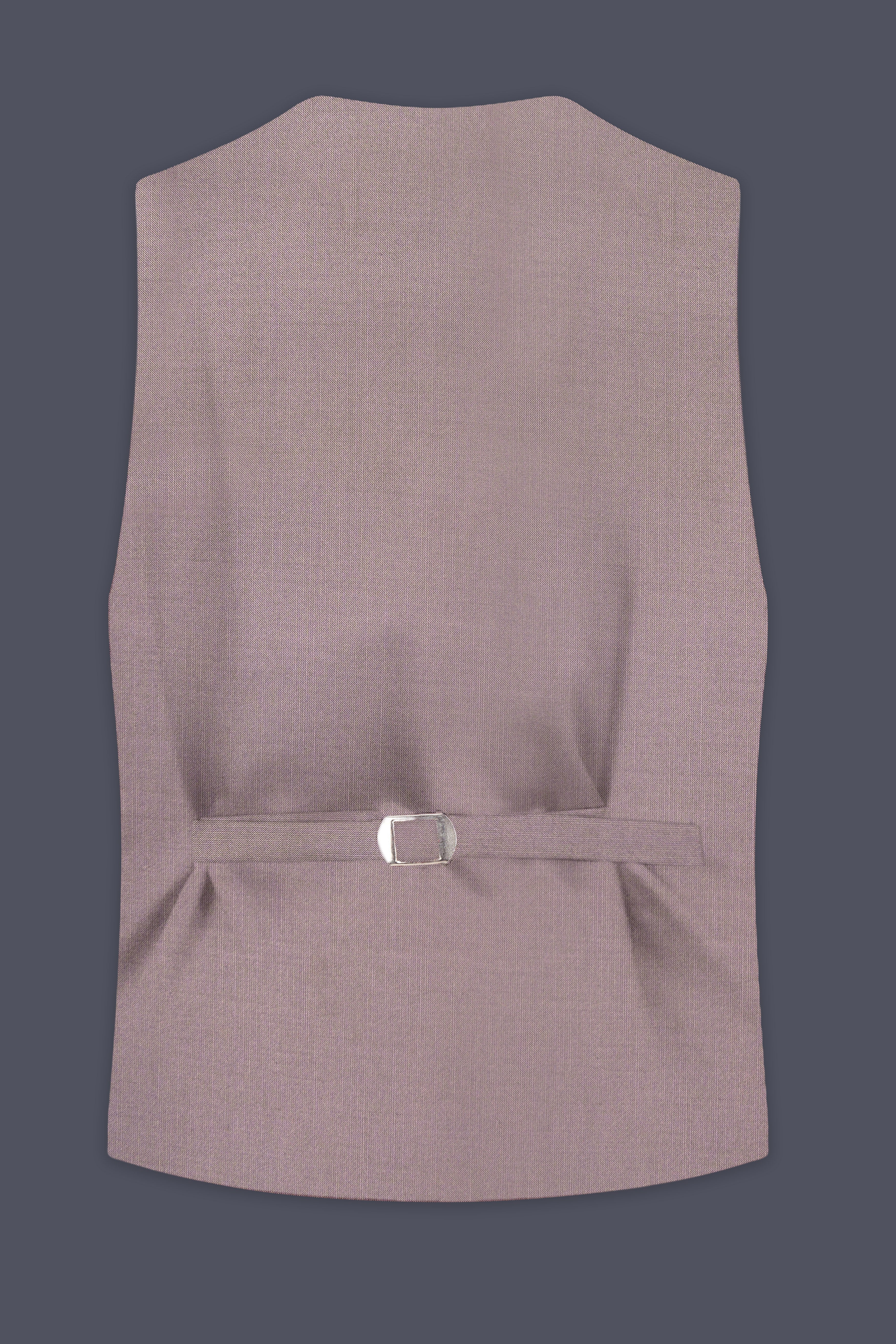 Amour-Rose Quartz Pink Solid Wool Rich Slight Stretch Waistcoat