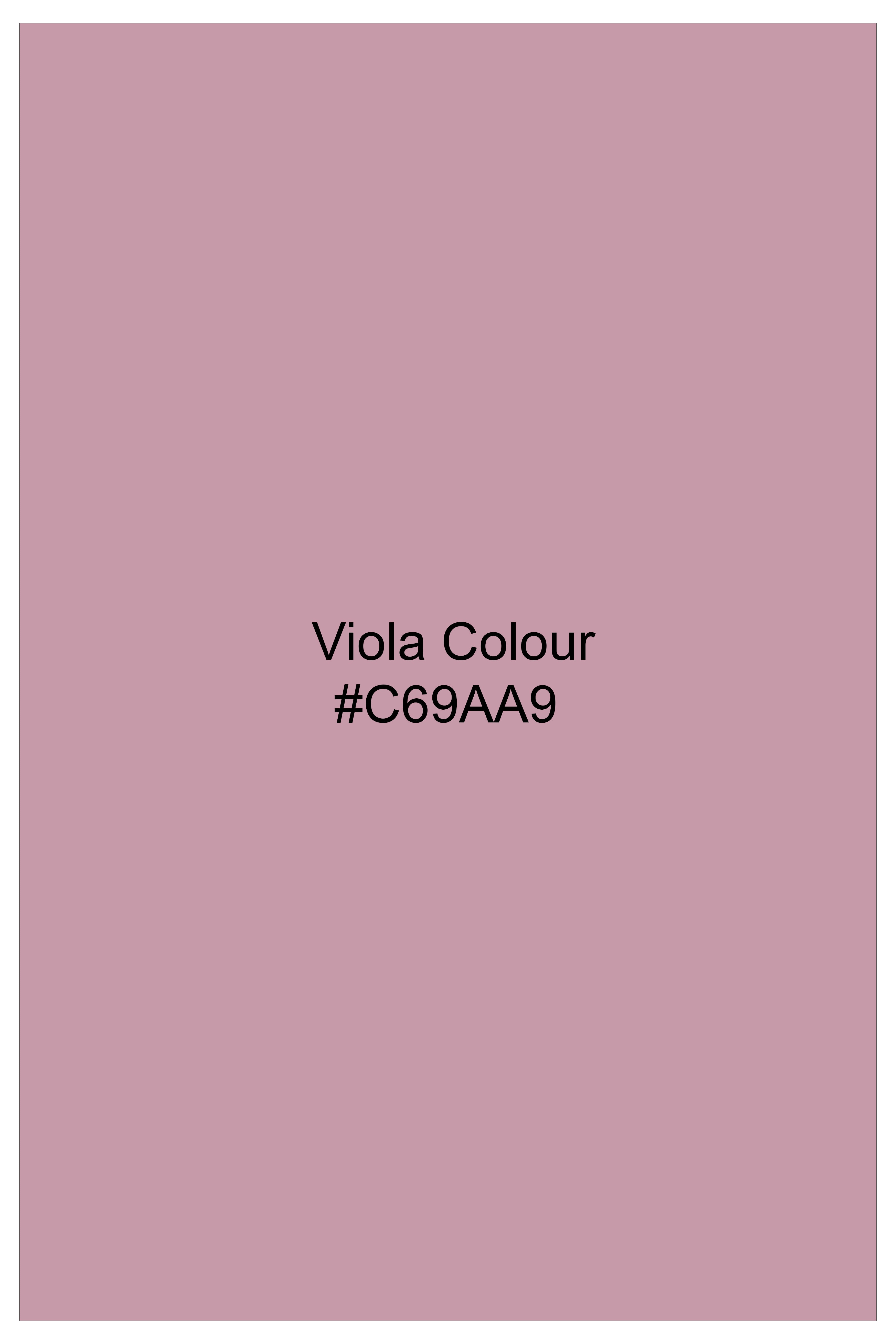 Viola Pink Solid Wool Rich Slight Stretch Waistcoat