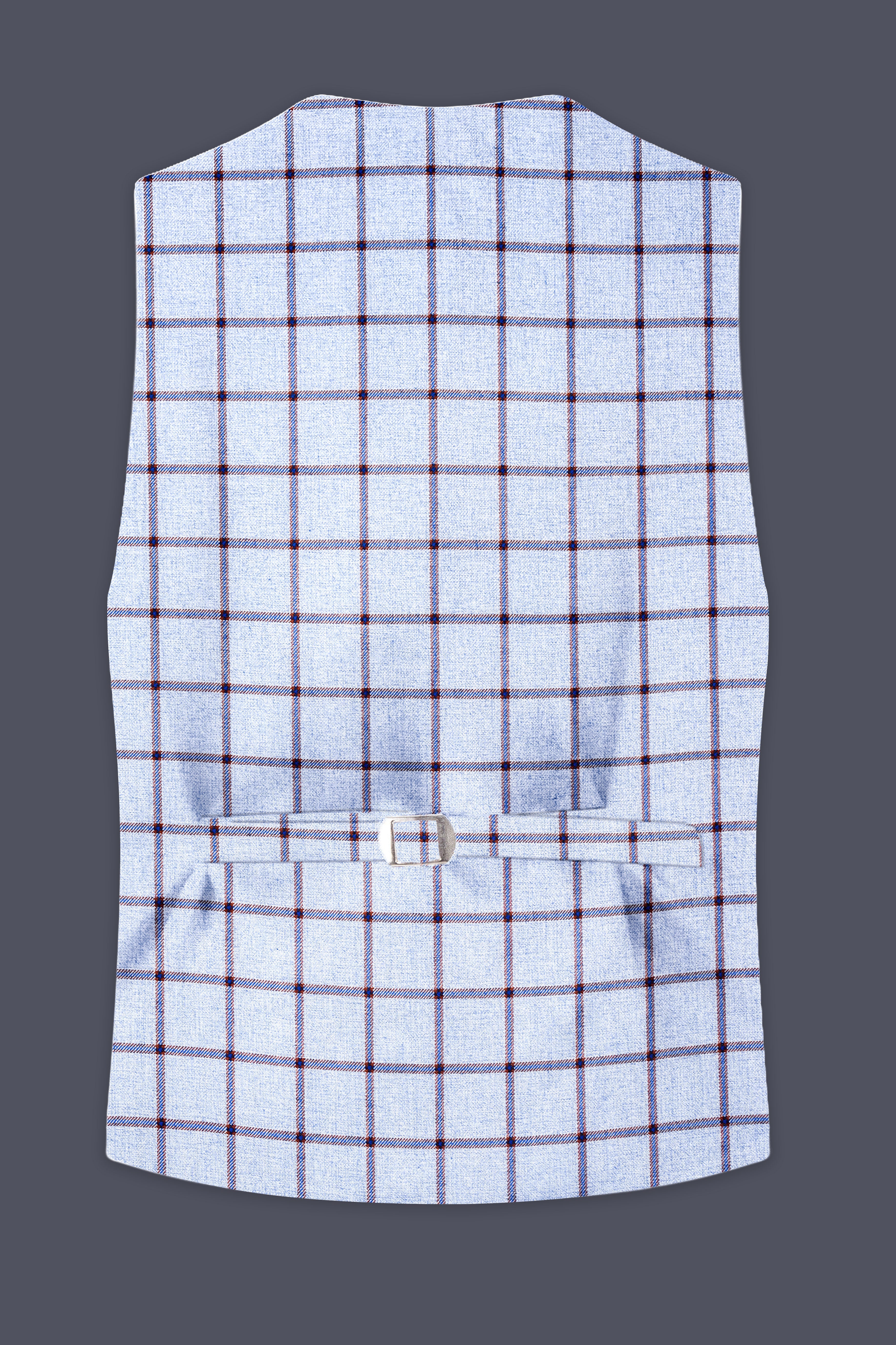 Mistrel-Spun Pearl Blue Windows Wool Rich Waistcoat