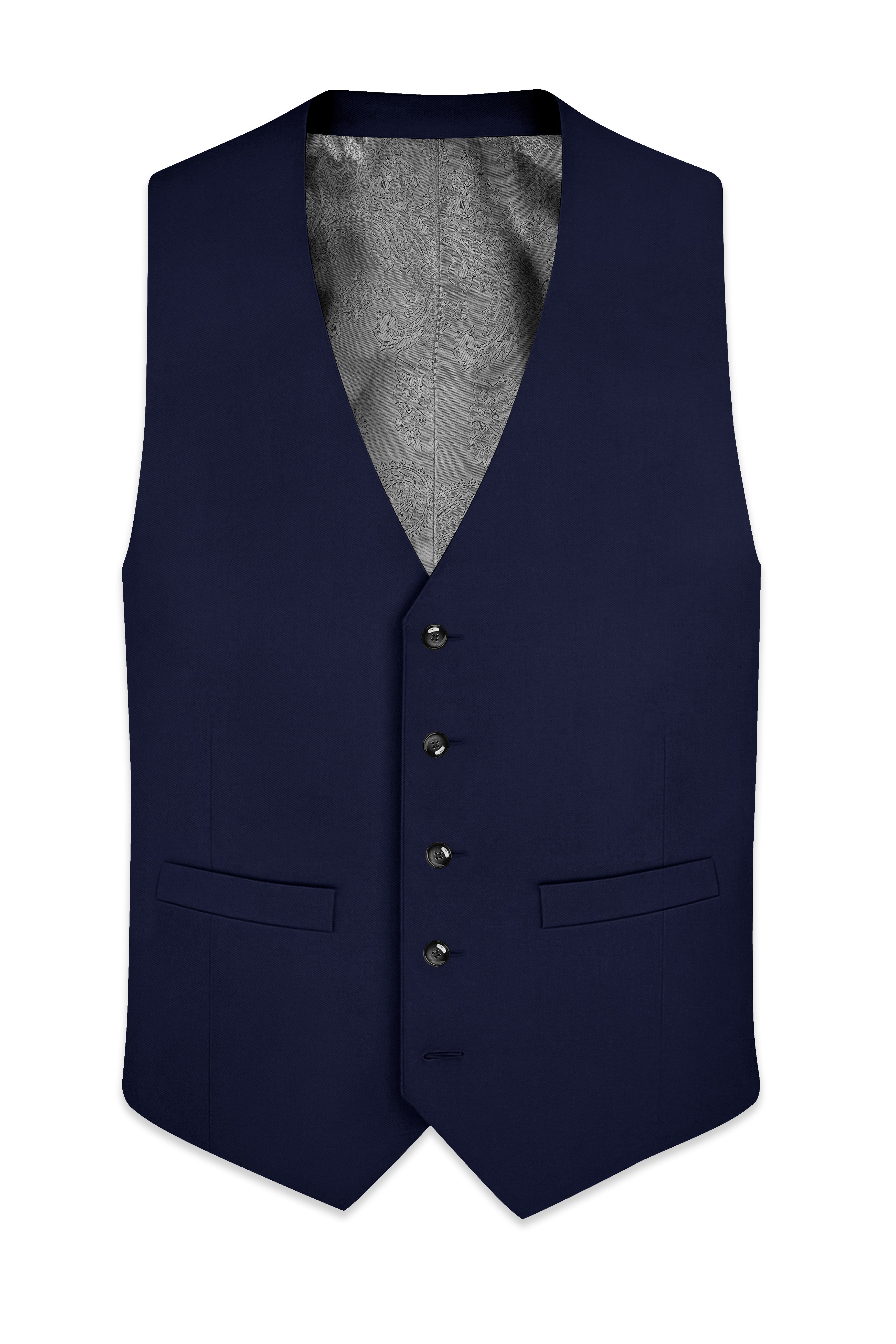 Azurion-Royal Blue Wool Rich Waistcoat
