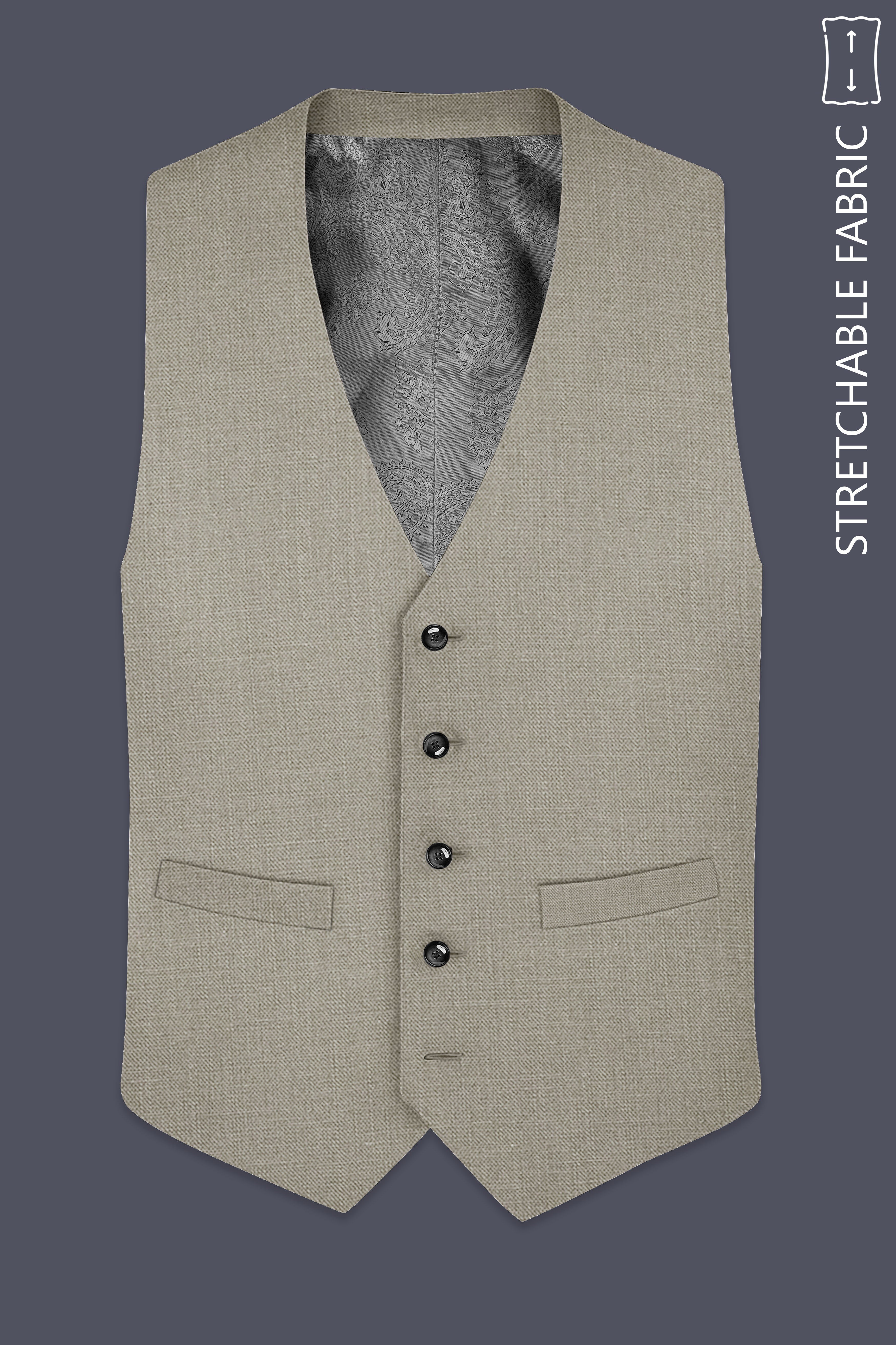 Grevino-Pablo Green Luxurious Linen Stretchable Waistcoats