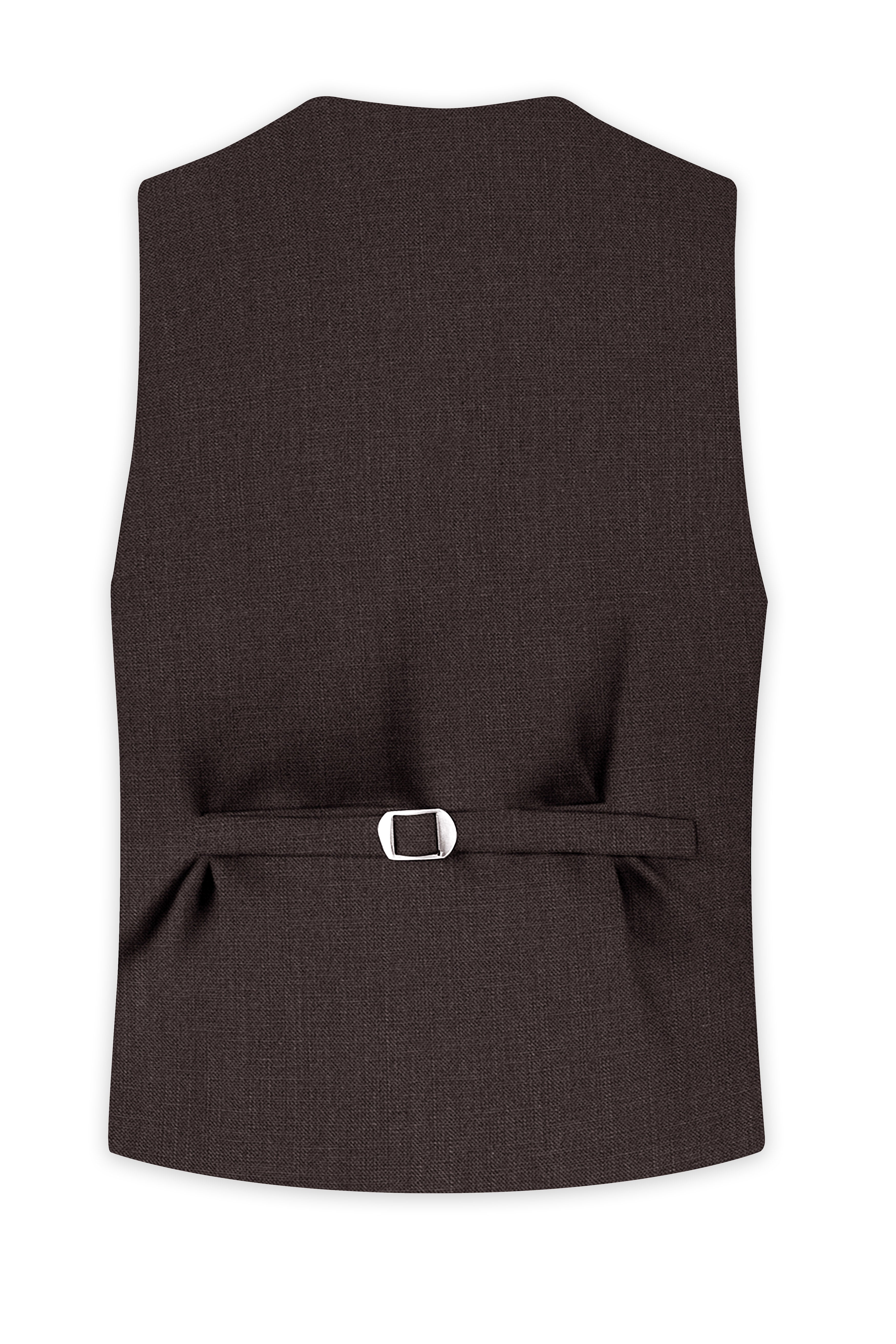 Terrivo-Zeus Brown Luxurious Linen Stretchable Waistcoats