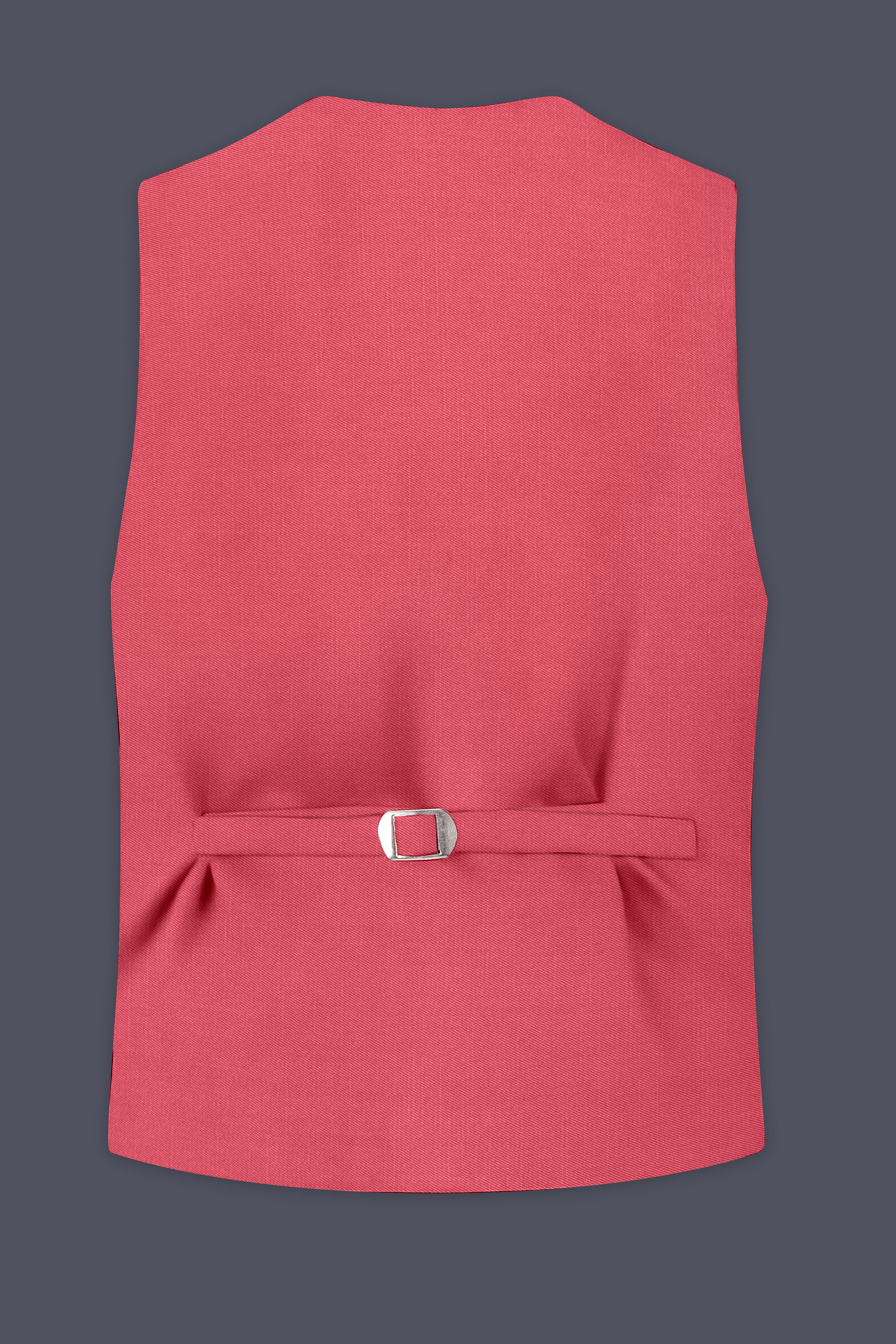 Aurerosa-Roman Pink Wool Rich Slight Stretch Waistcoat