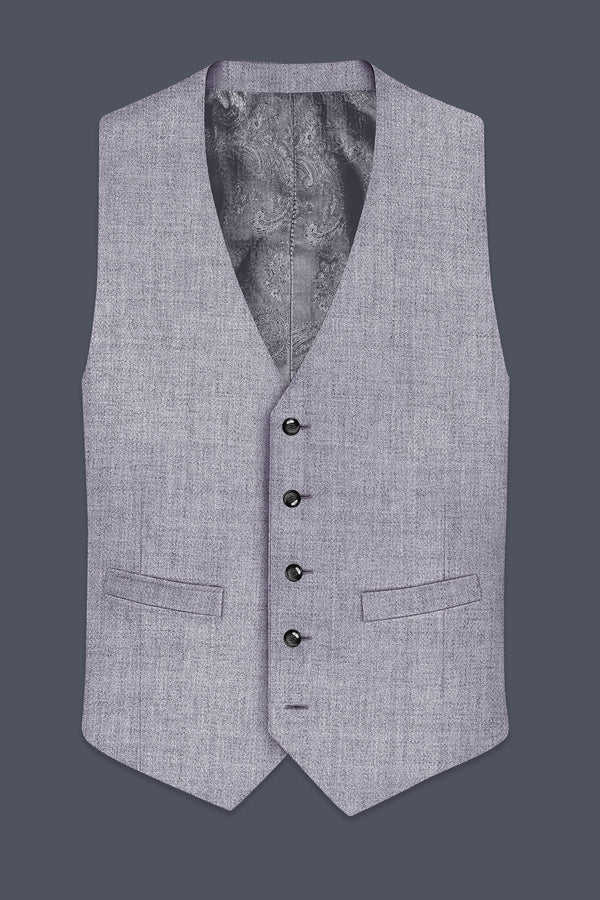 Alpine-Mountain Mist Gray Textured Tweed Waistcoat