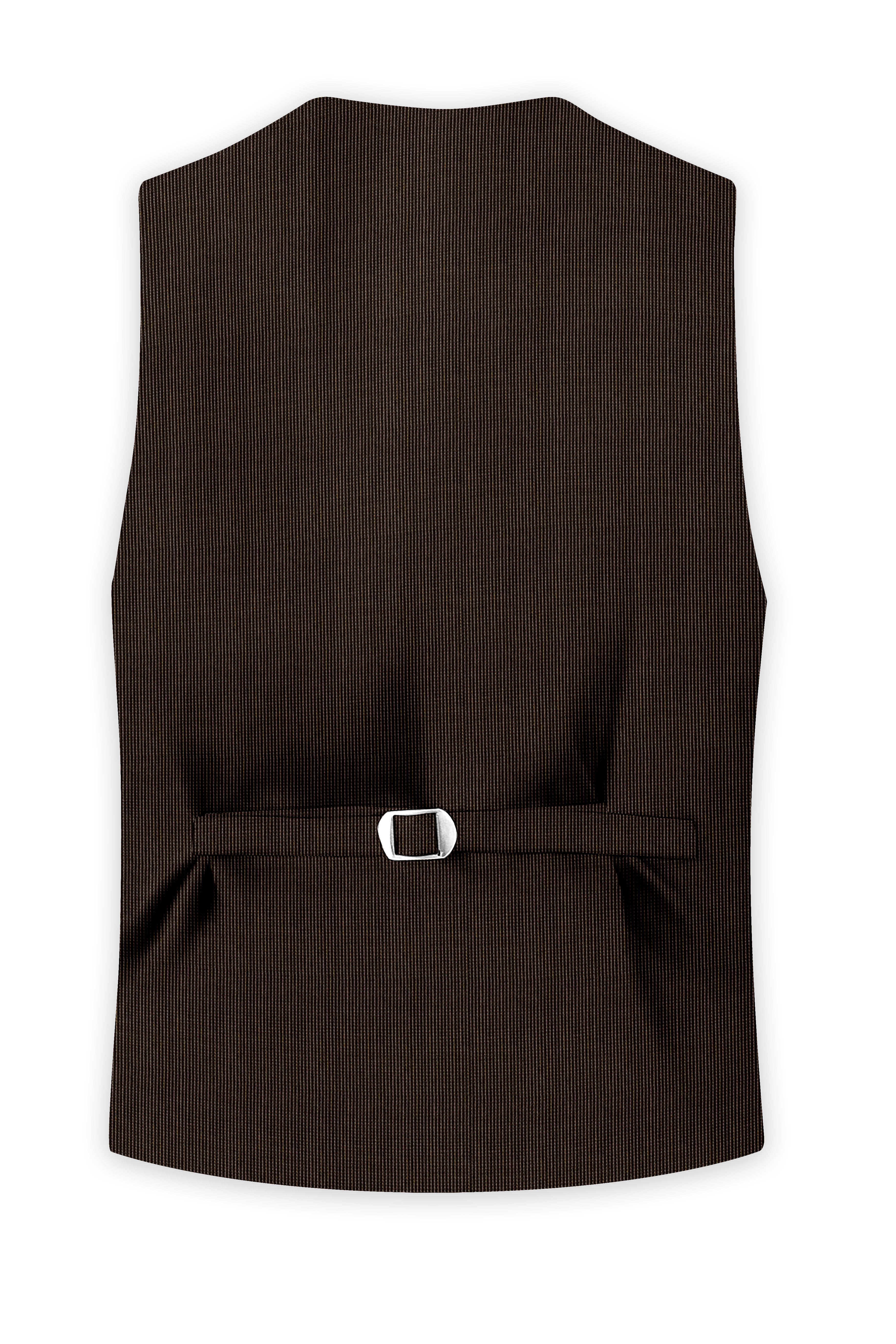 Kilamanjaro Brown Textured Waistcoat