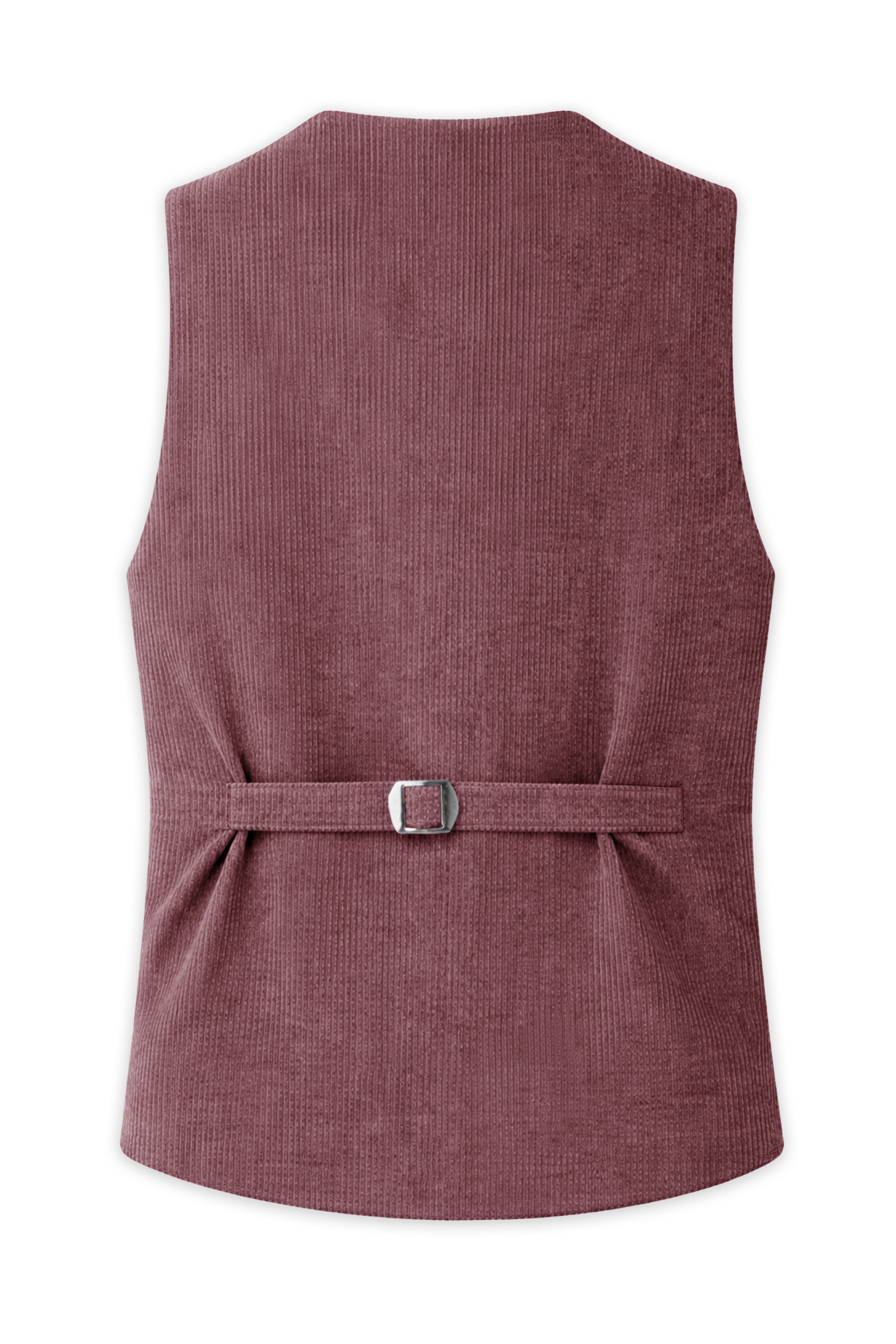 Tauzen-Rose Taupe Pink Corduroy Waistcoat
