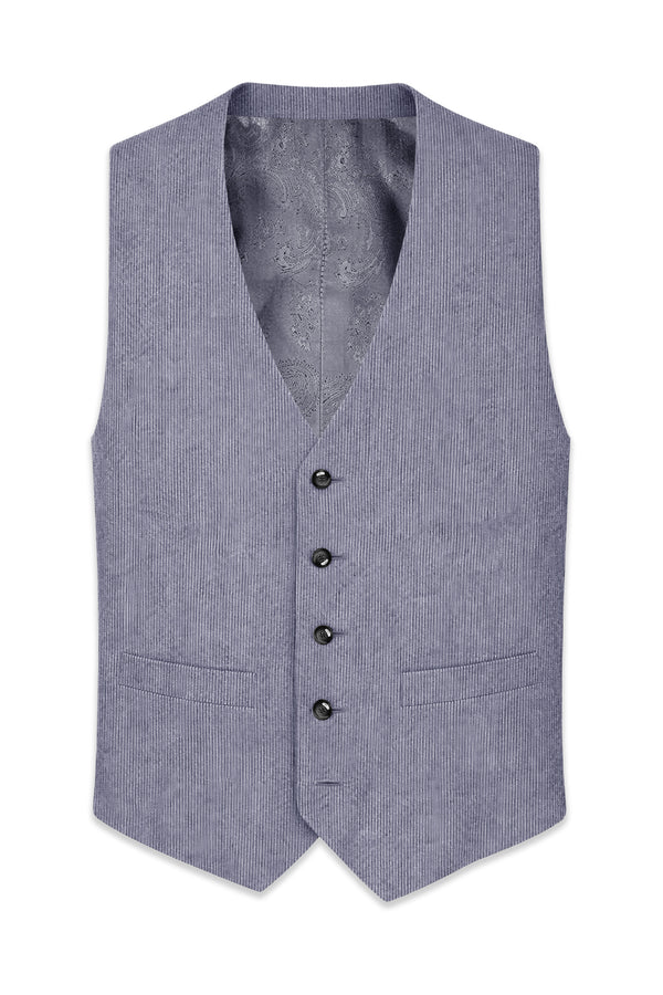 Ribvoro-Topaz Gray Corduroy Premium Waistcoat