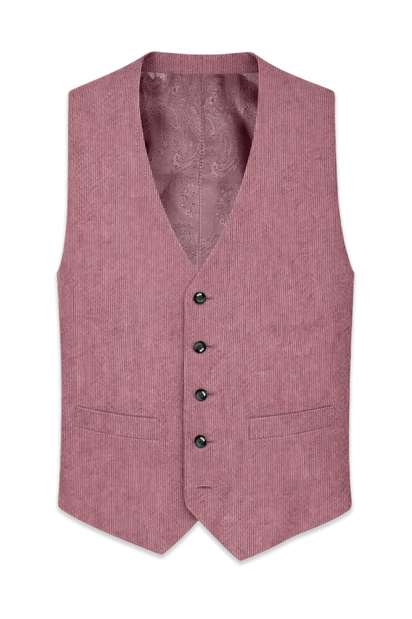 Petalux-Oriental Pink Corduroy Premium Waistcoat