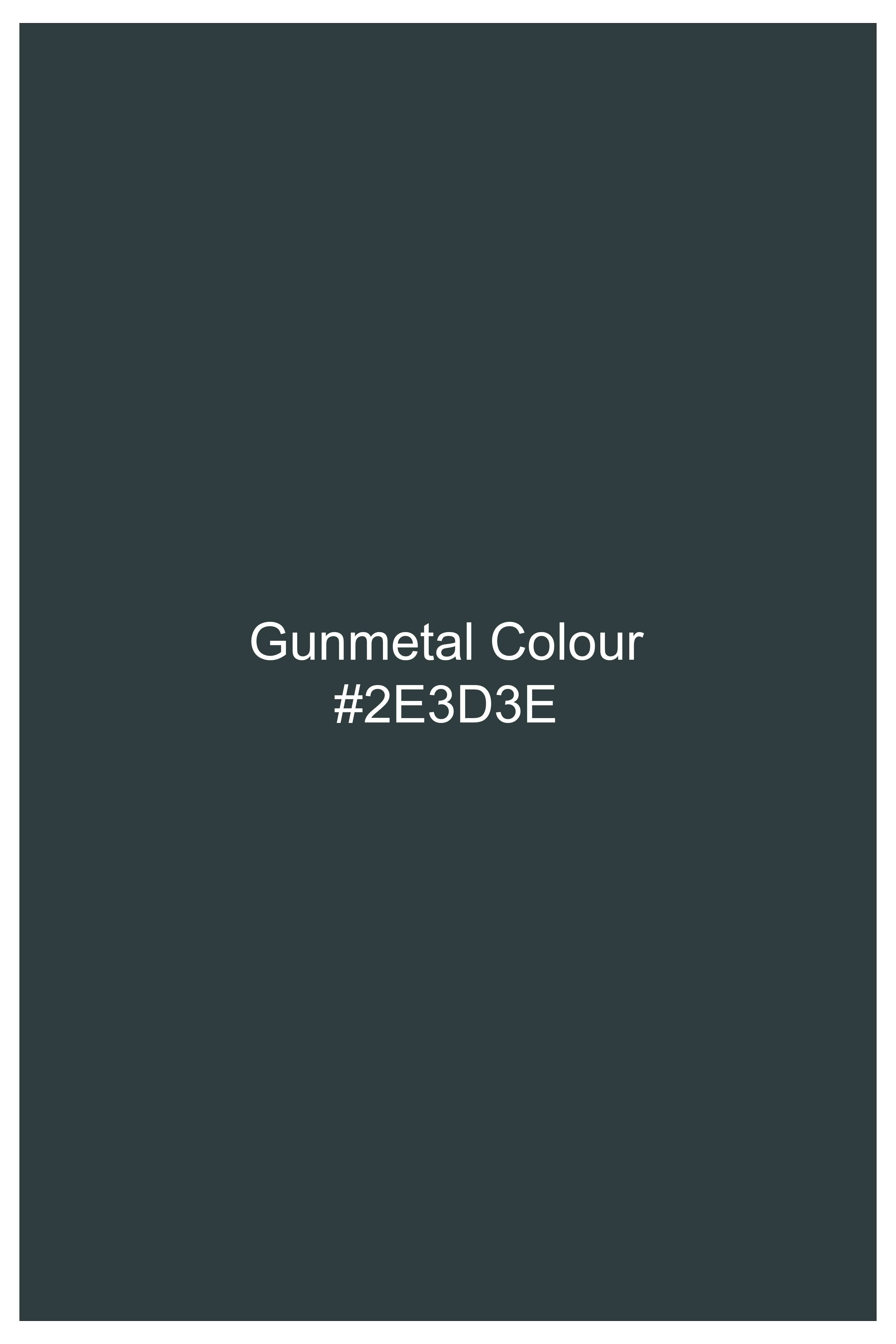 Gunmetal Green Jacquard Textured Designer Waistcoat