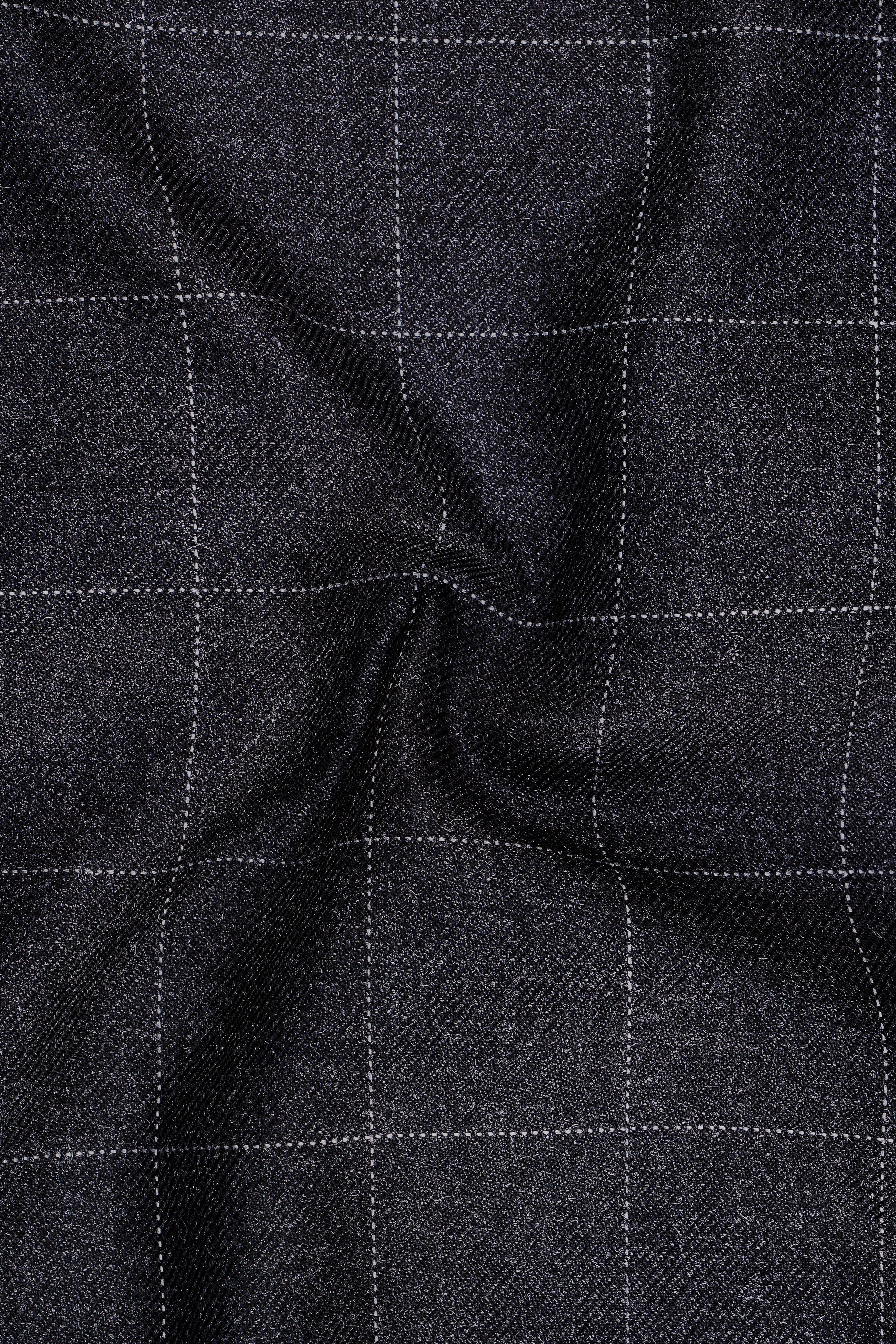 Fenrir-Shark Gray windowpane Tweed Waistcoat