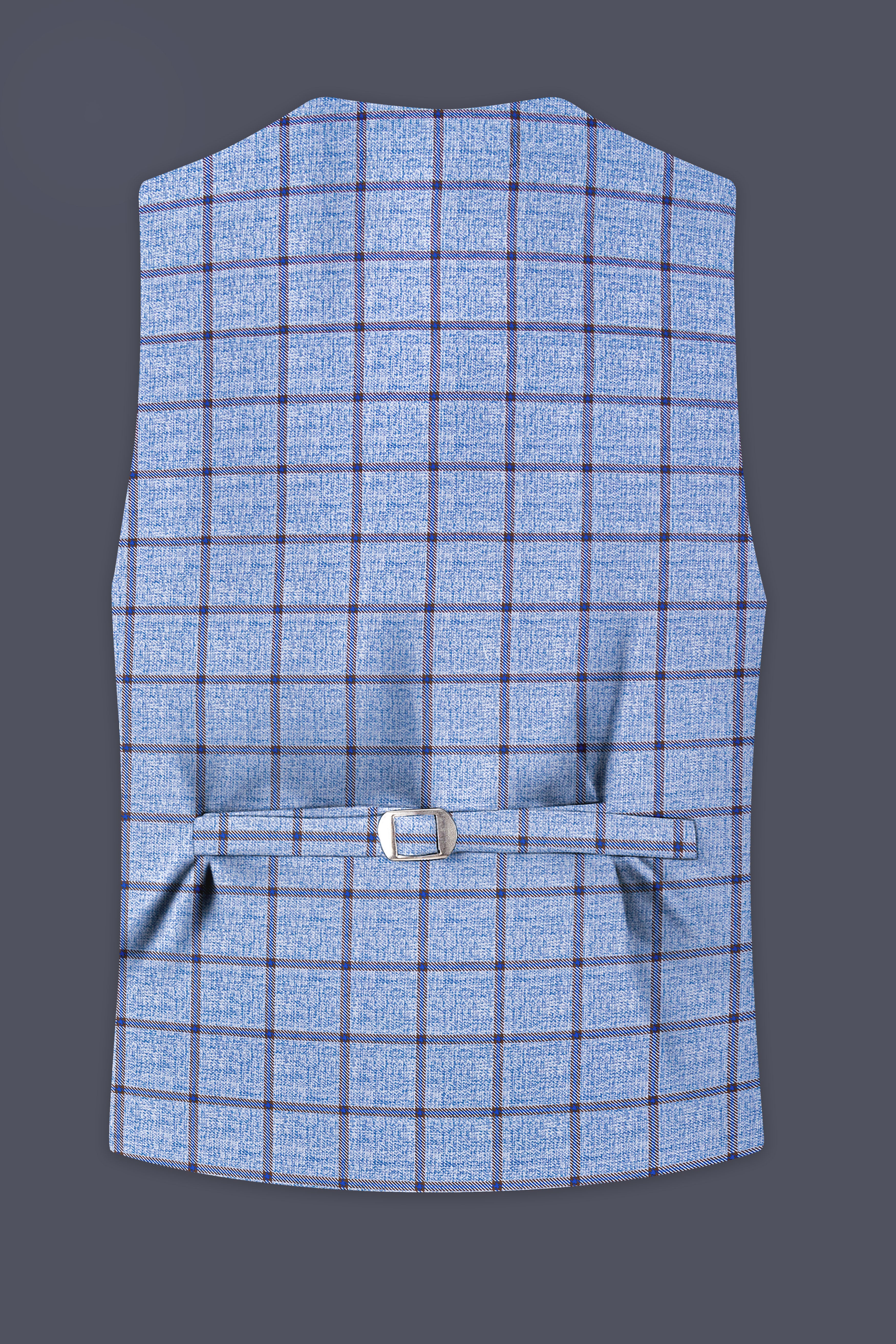 Mistrel-Spun Pearl Blue Windows Wool Rich Waistcoat