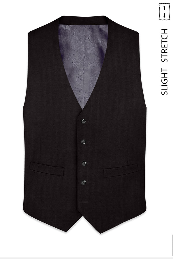 Umbero-Eclipse Brown Wool Rich Slight Stretch Waistcoat