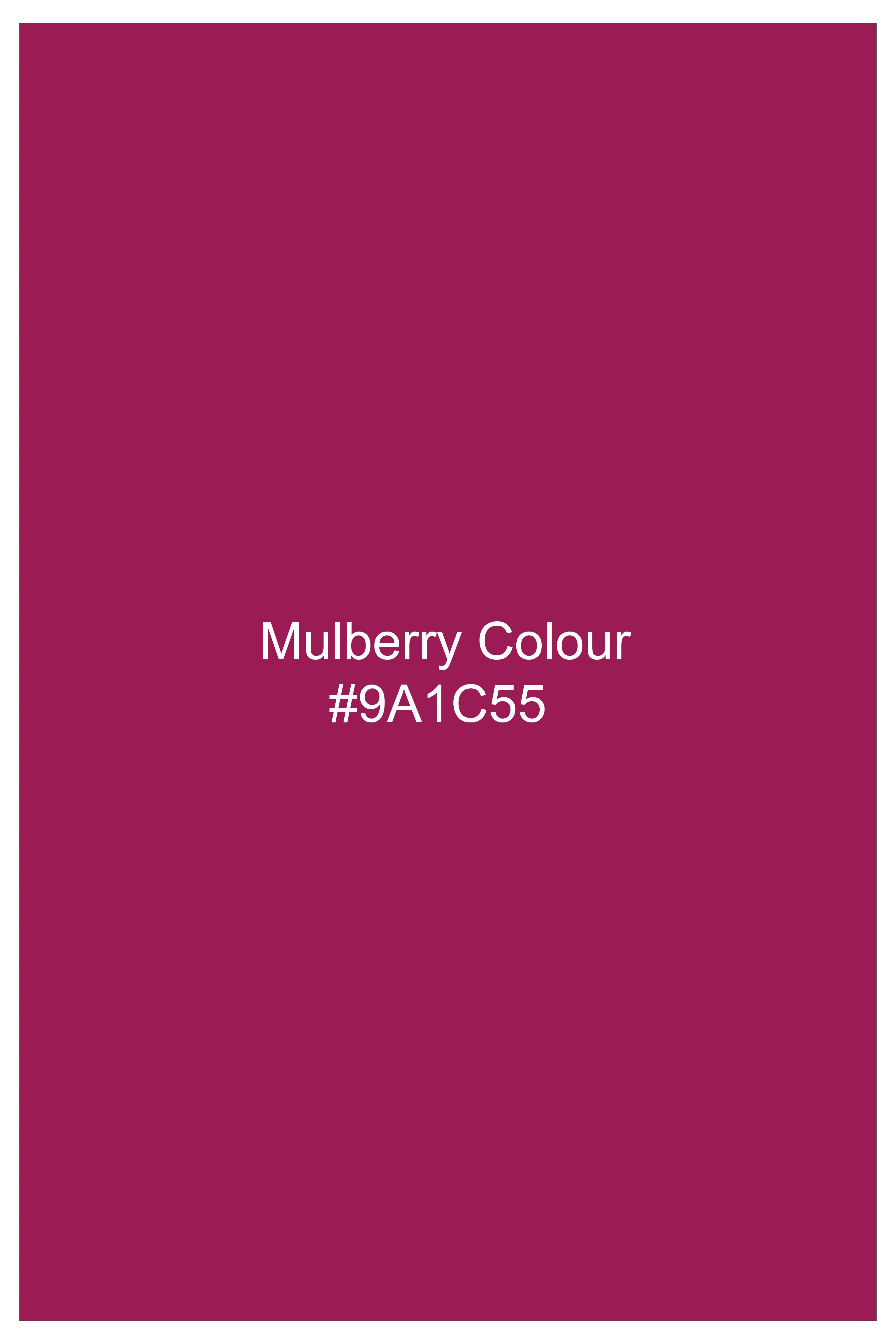 Orchid-Mulberry Pink Wool Rich Slight Stretch Waistcoat