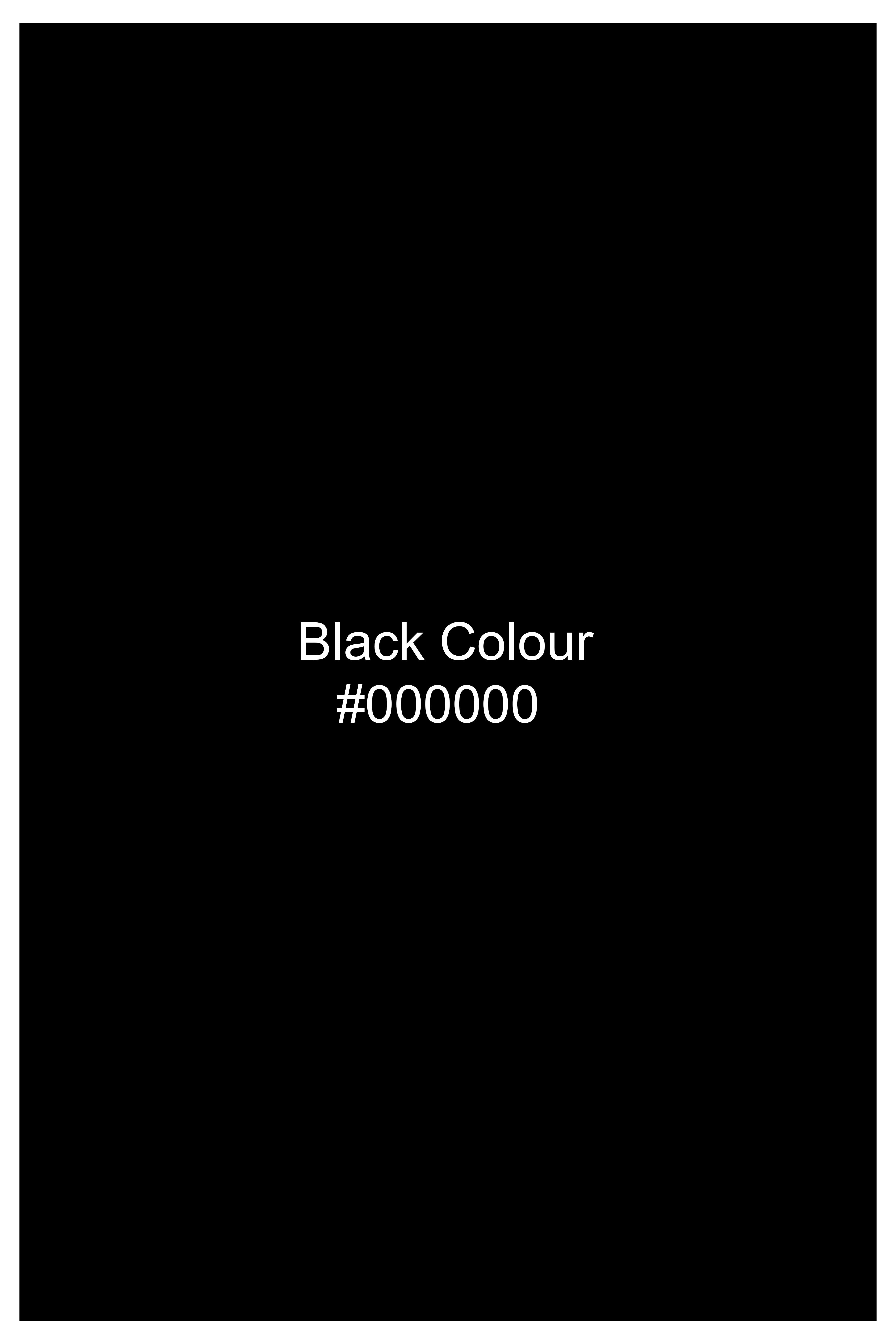 Noir-Jade Black Pencil Striped Wool Rich Slight Stretch Waistcoat