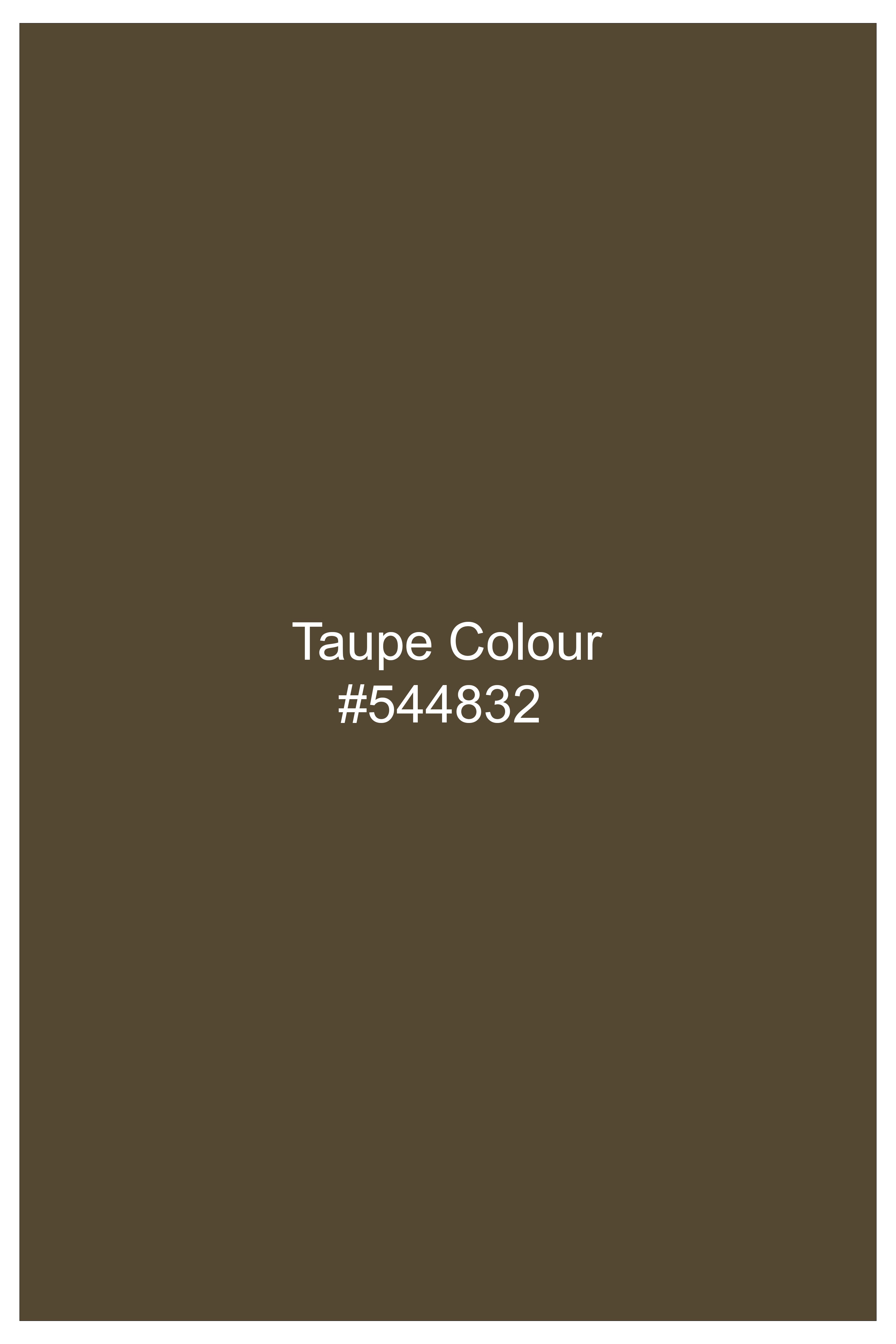 Vireo-Taupe Brown Diamond Textured Wool Rich Slight Stretch Waistcoat