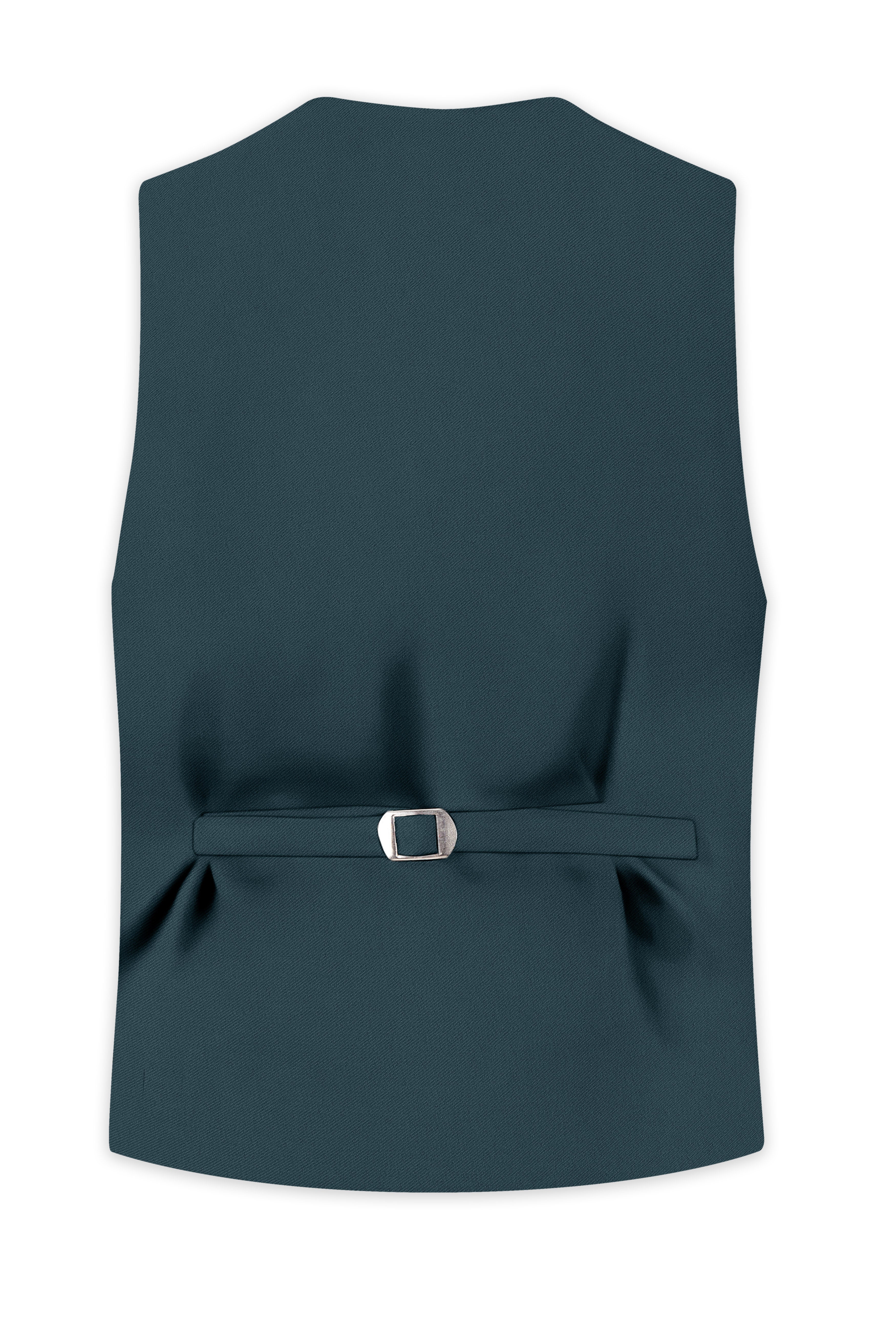 Navaro-Korean Gable Blue 4-Way Stretch Wrinkle-Free Wool Rich Waistcoat