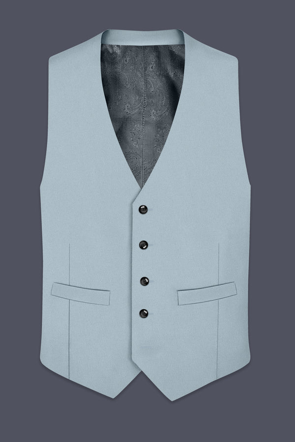 Pewter-Korean Chateau gray 4-Way Stretch Wrinkle-Free Wool Rich Waistcoat