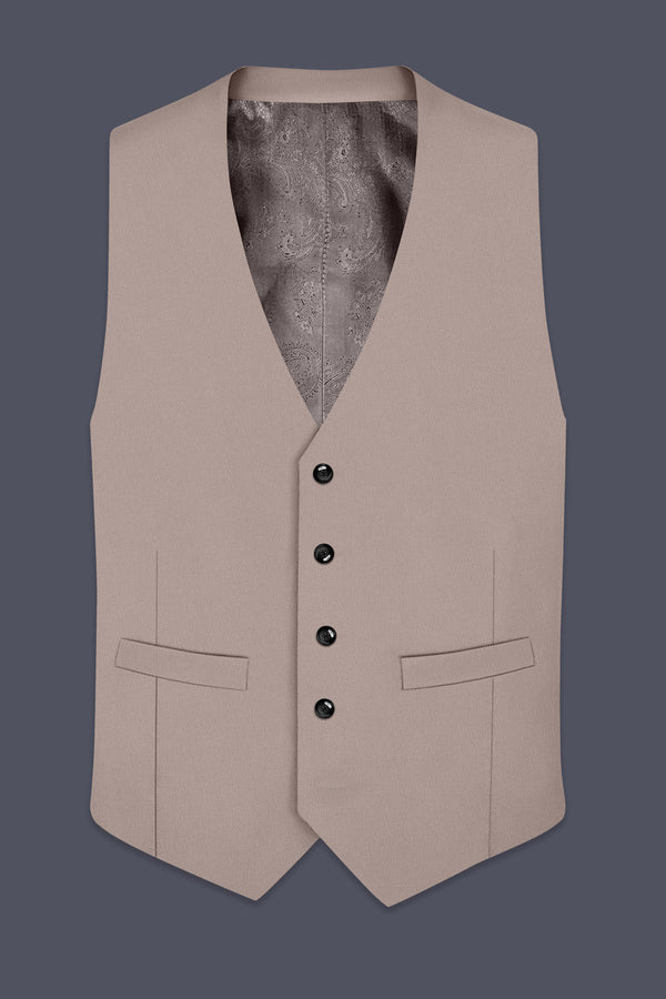 Fuchsia-Korean Spicy Pink 4-Way Stretch Wrinkle-Free Wool Rich Waistcoat