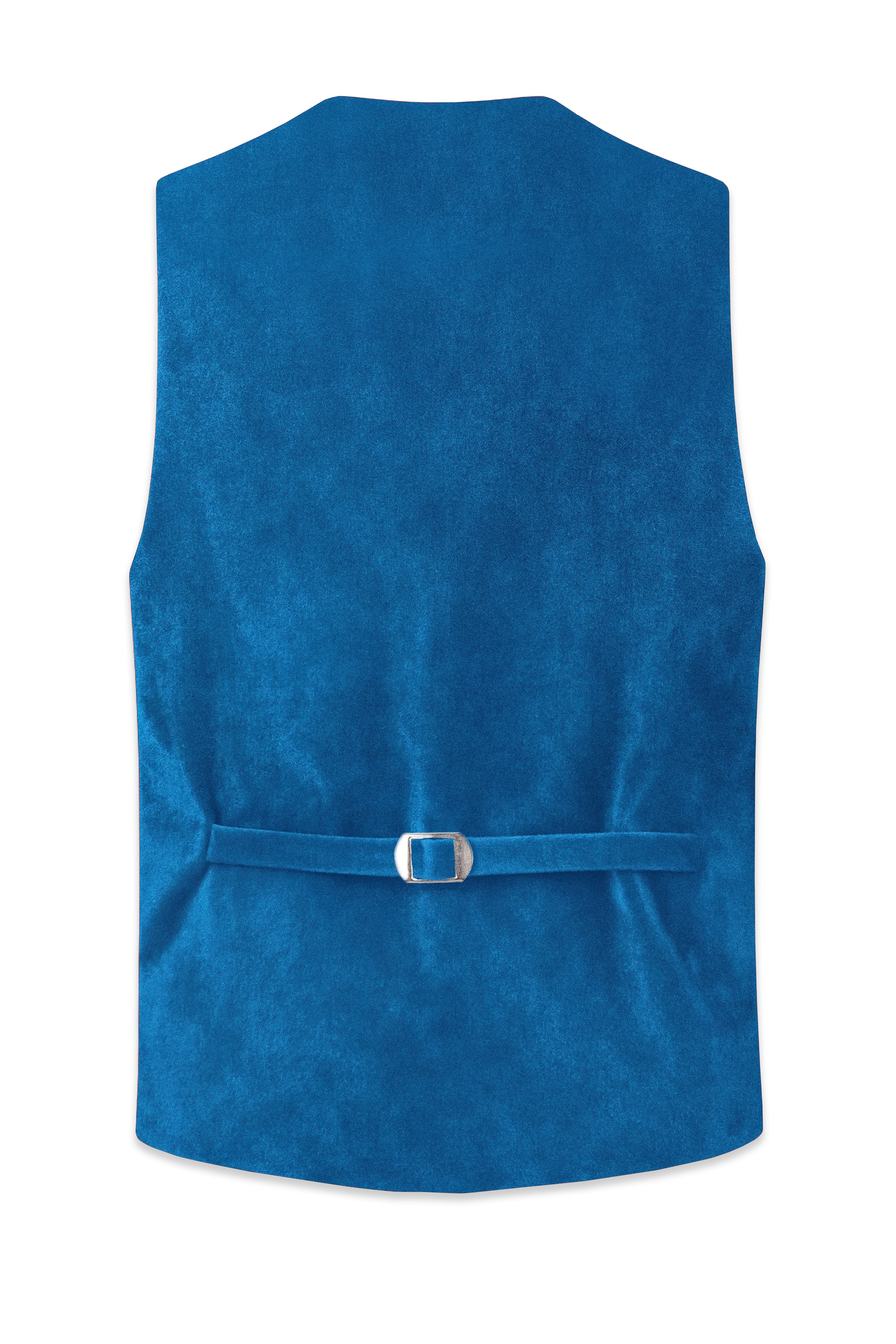 Orvian-Venice Blue Velvet Waistcoat