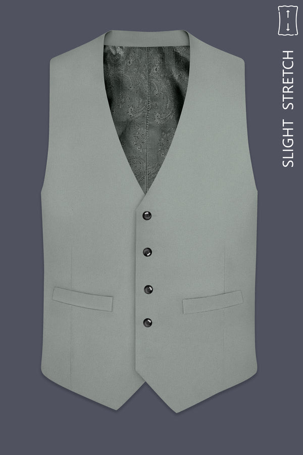 Beryl-Regent Green Slight Stretch Subtle Sheen Poly-Viscose Waistcoat