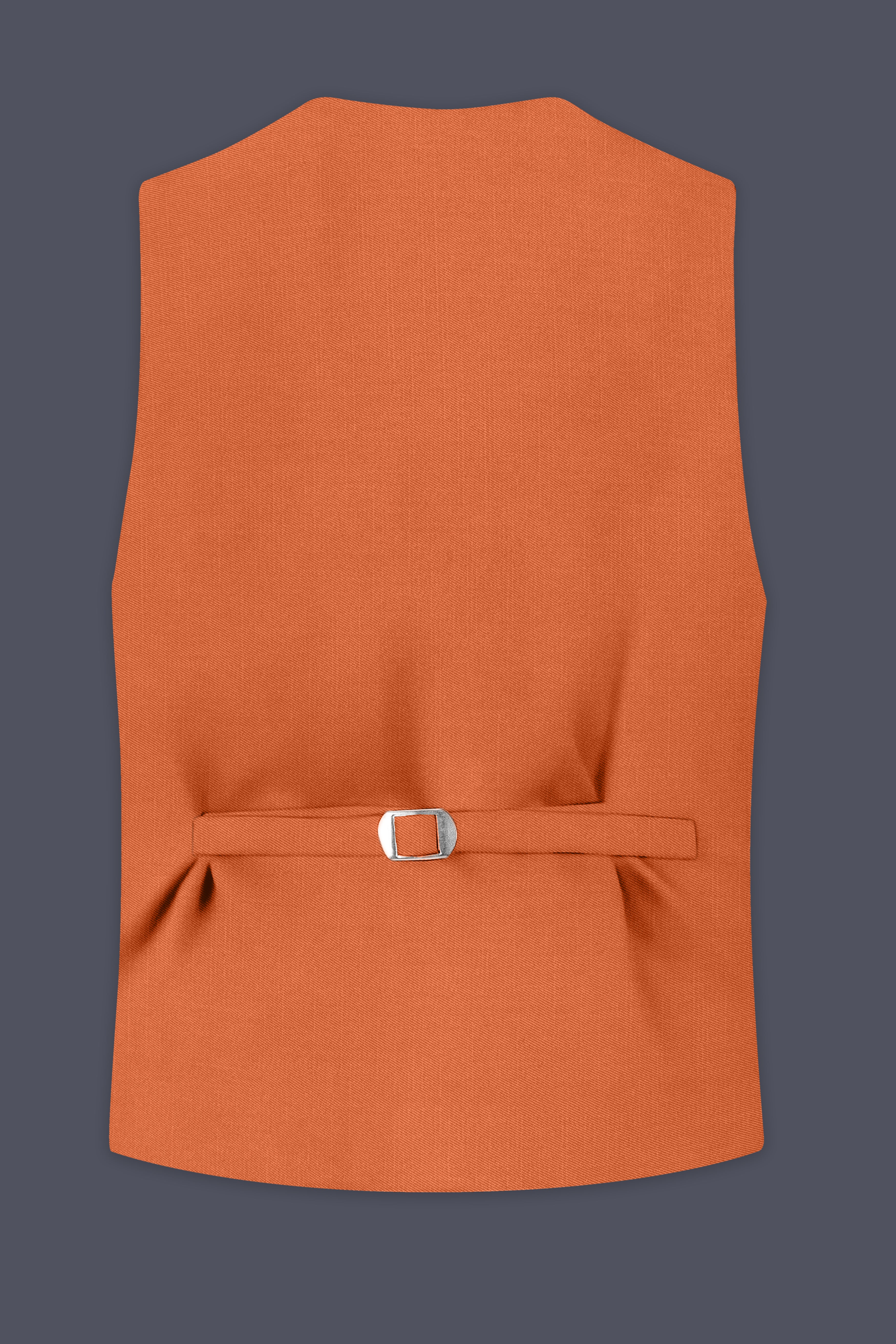 Prestige-Tuscany Orange Wool Rich Slight Stretch Waistcoat