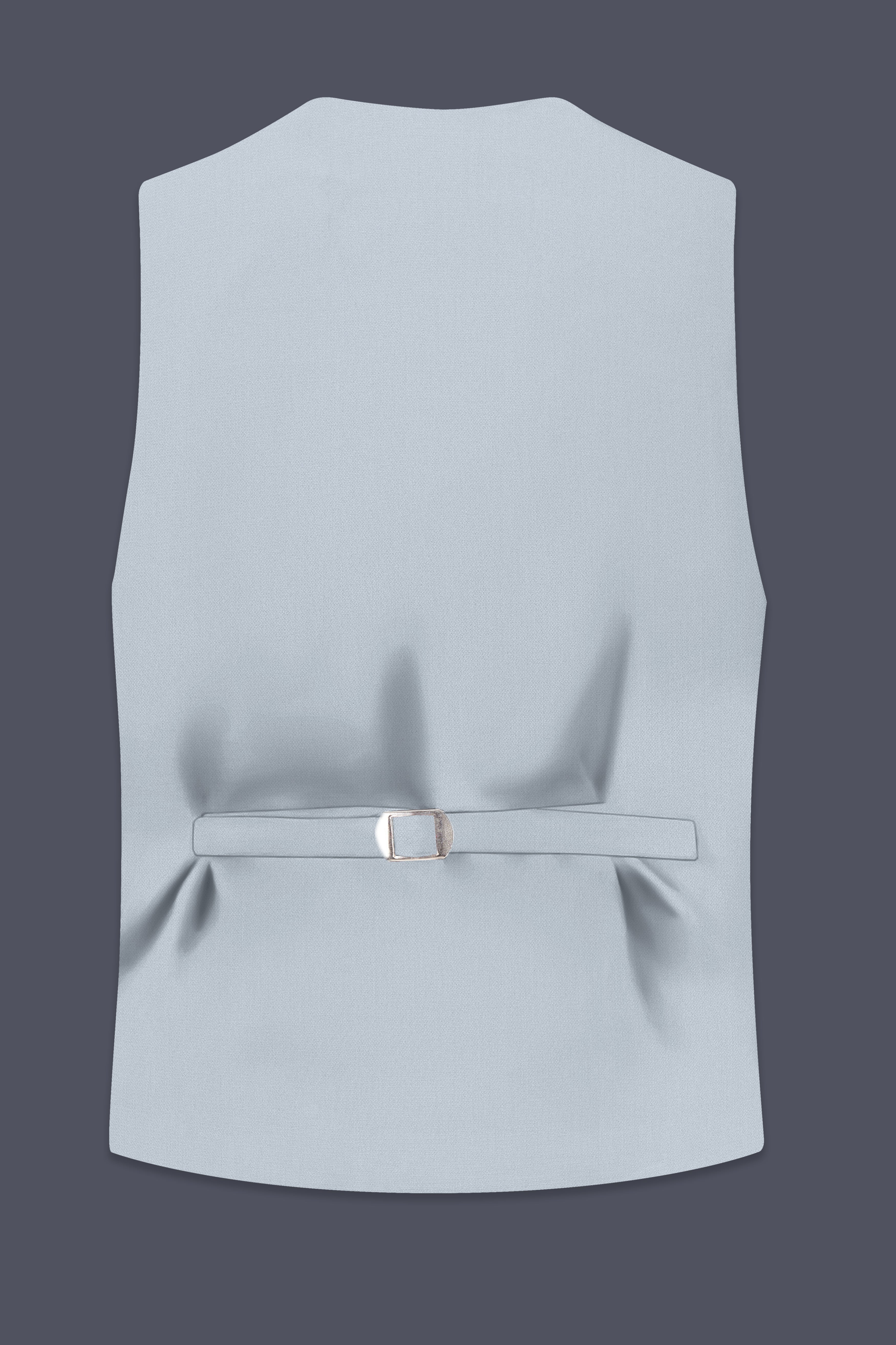 Prism-Chalice Gray Diamond Textured Wool Rich Slight Stretch Waistcoat