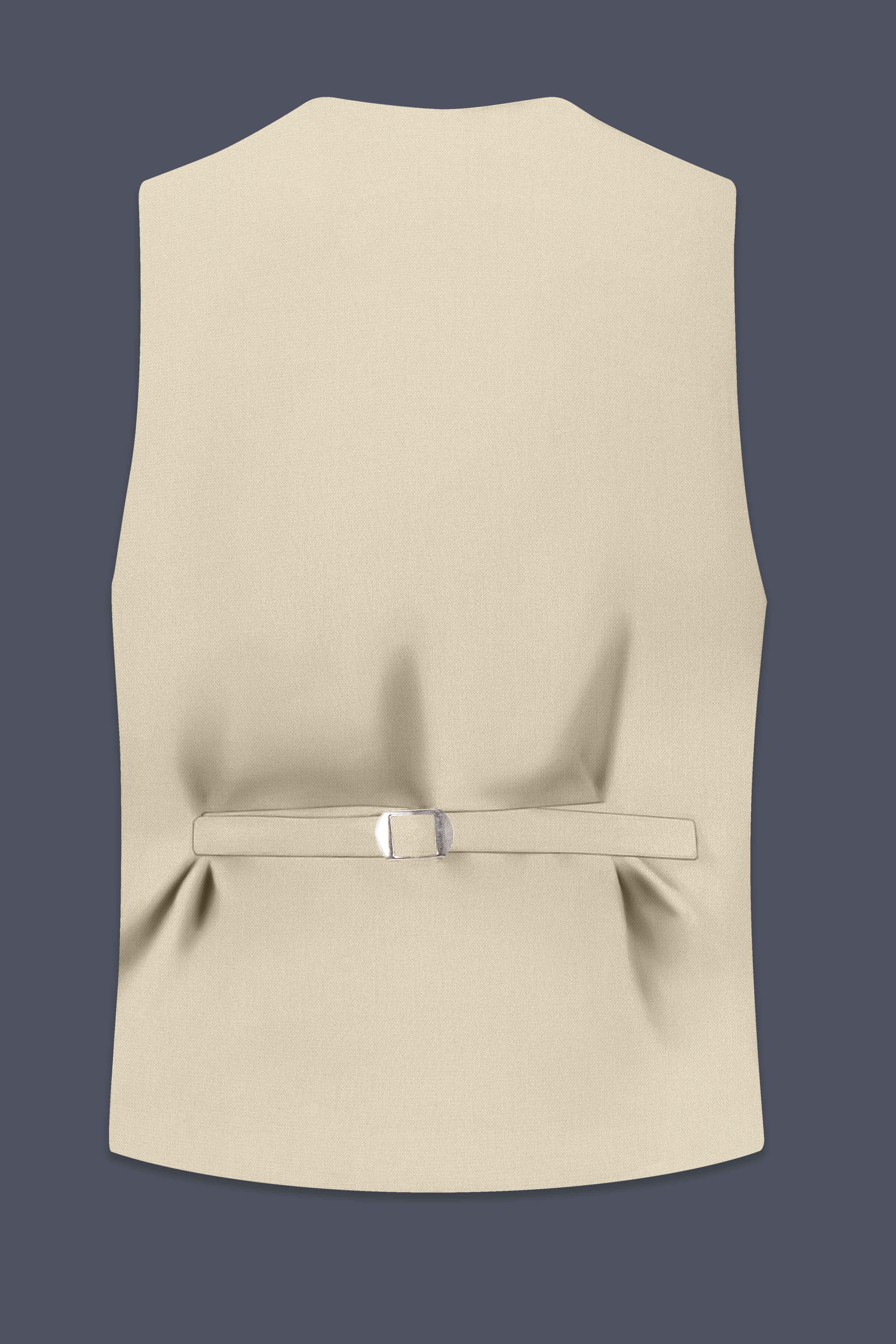 Dune-Foggy Cream Diamond Textured Wool Rich Slight Stretch Waistcoat