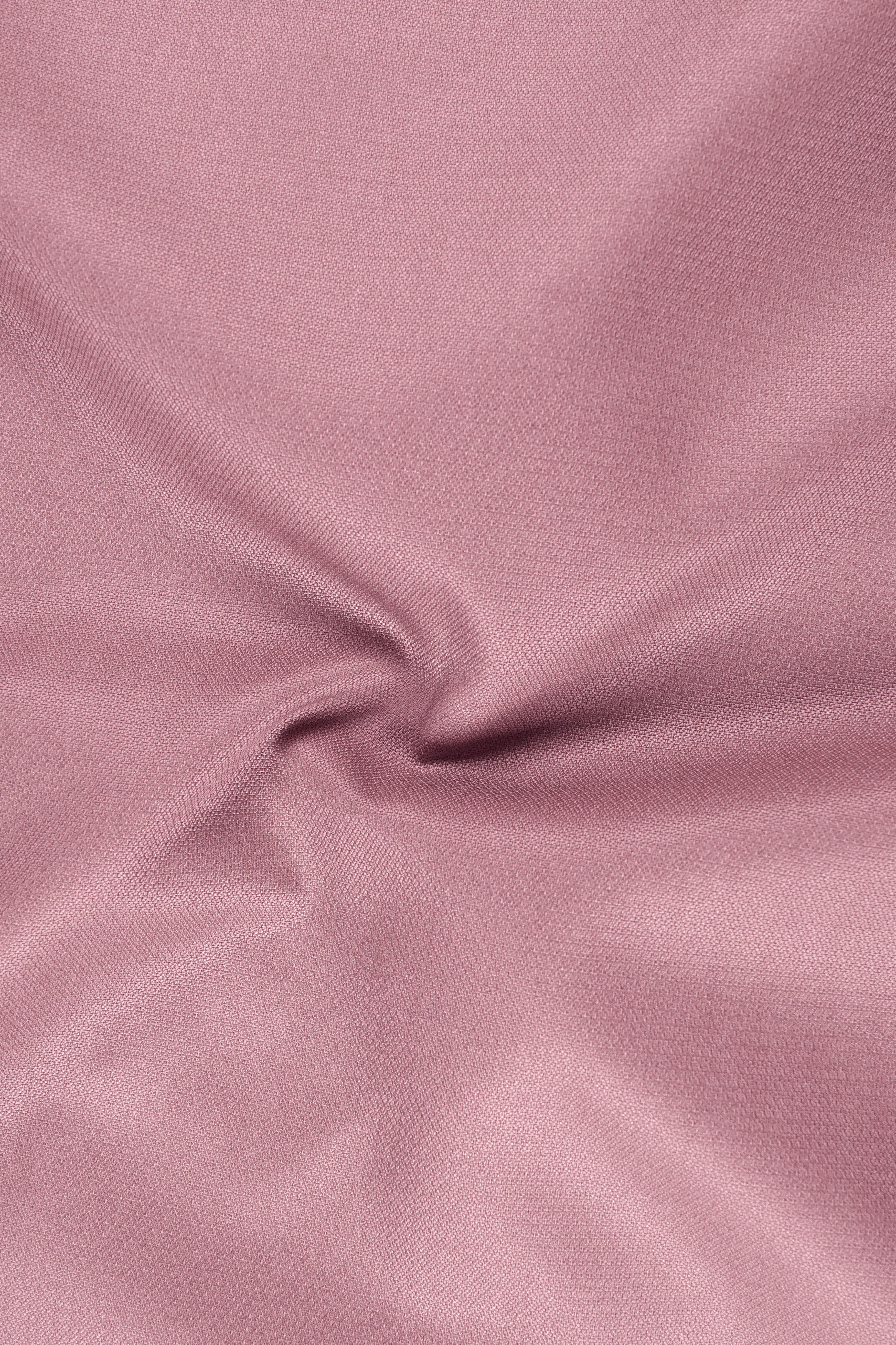 Aurore-Brandy Rose Pink Diamond Textured Wool Rich Slight Stretch Waistcoat