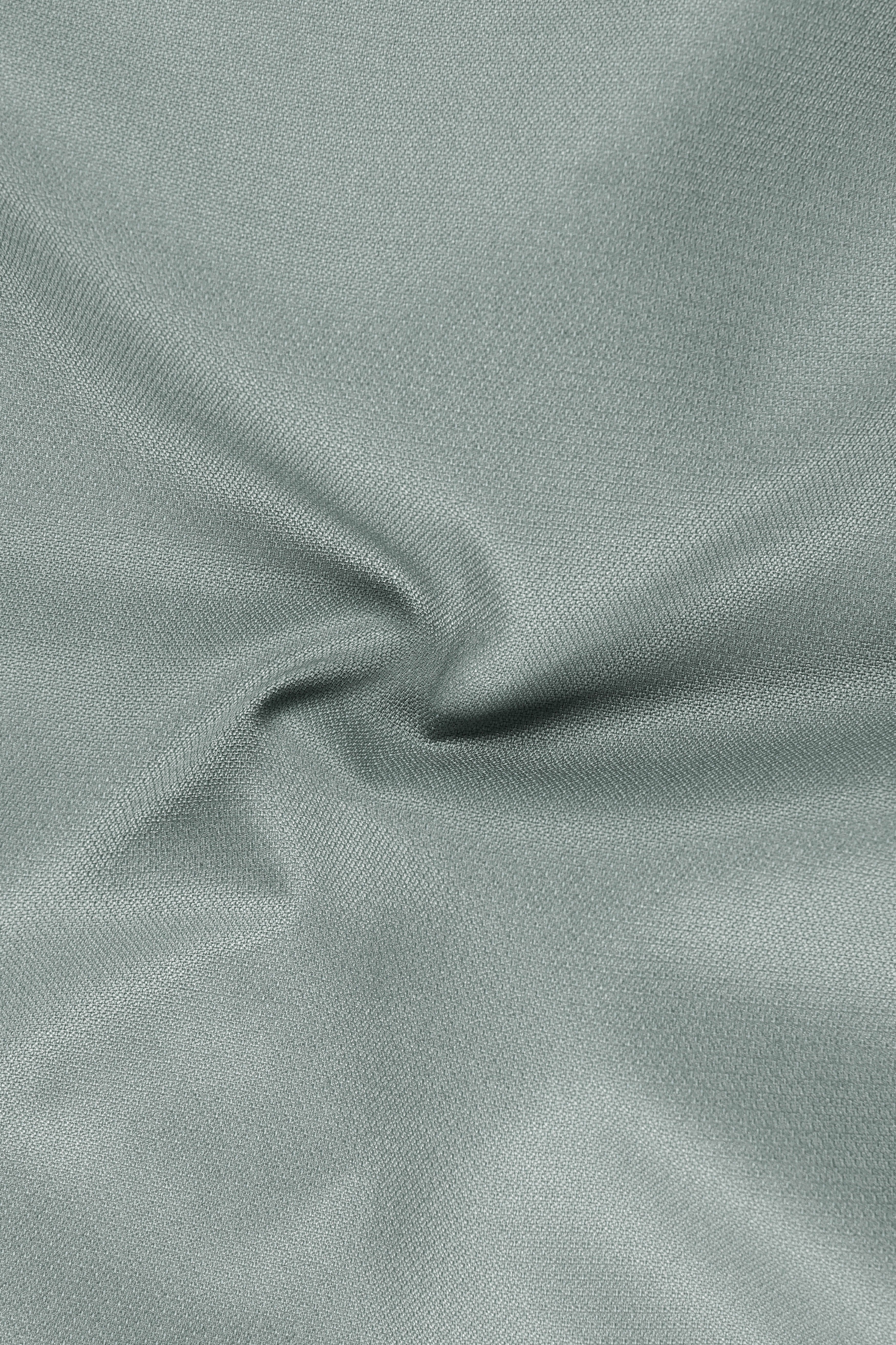 Sylvan-Cascade Green Diamond Textured Wool Rich Slight Stretch Waistcoat