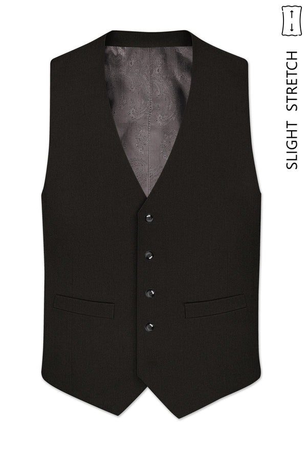 Velaro-Rangoon Green Diamond Textured Wool Rich Slight Stretch Waistcoat