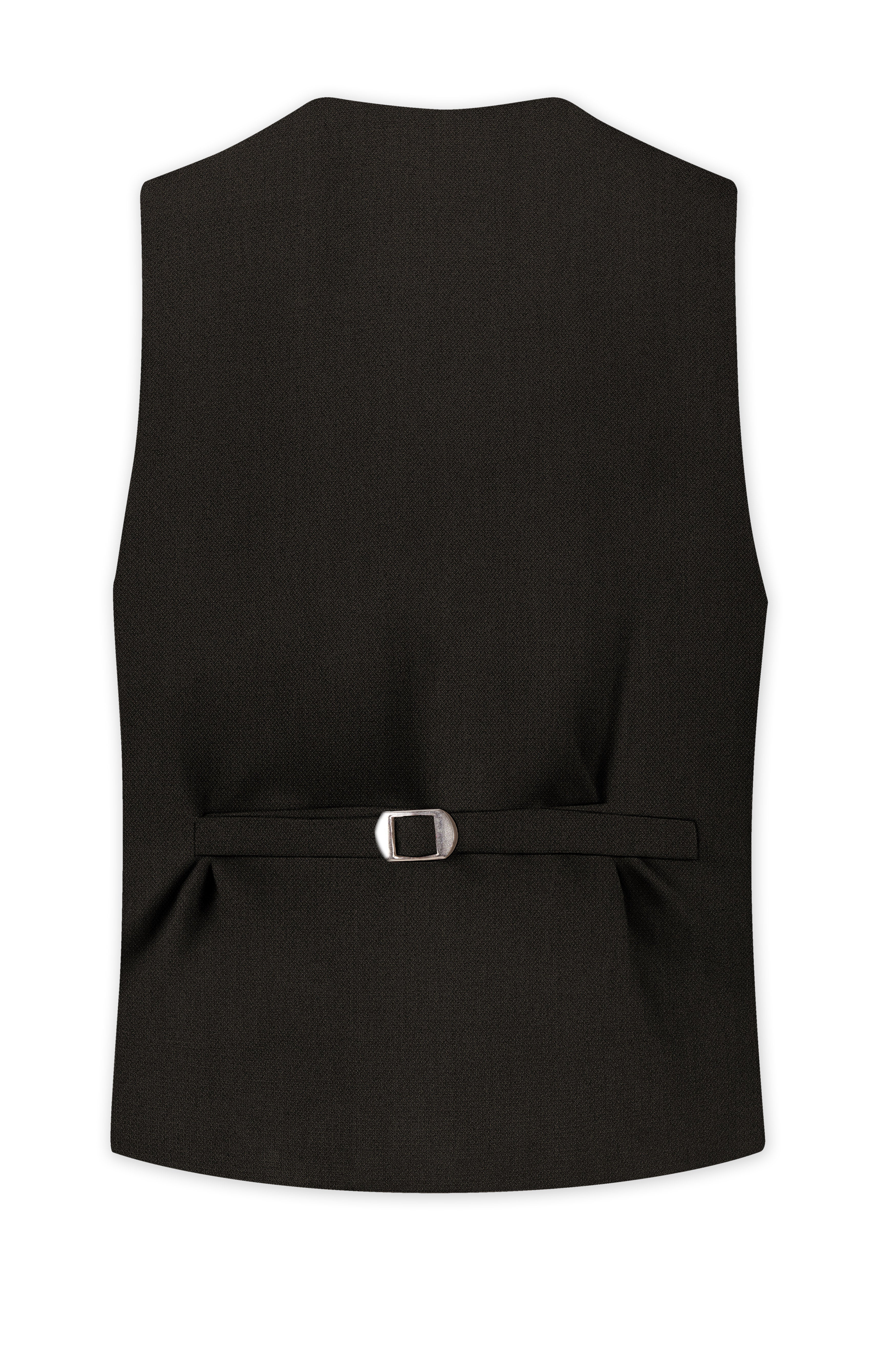 Aurezion-Zeus Brown Herringbone Textured Premium Tweed Waistcoat
